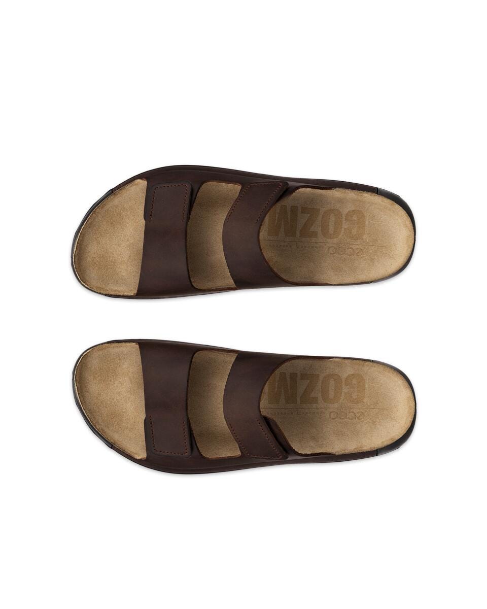  Ecco Men's Cozmo 2-Strap Sandal - Potting Soil、mySite、preschool7hills