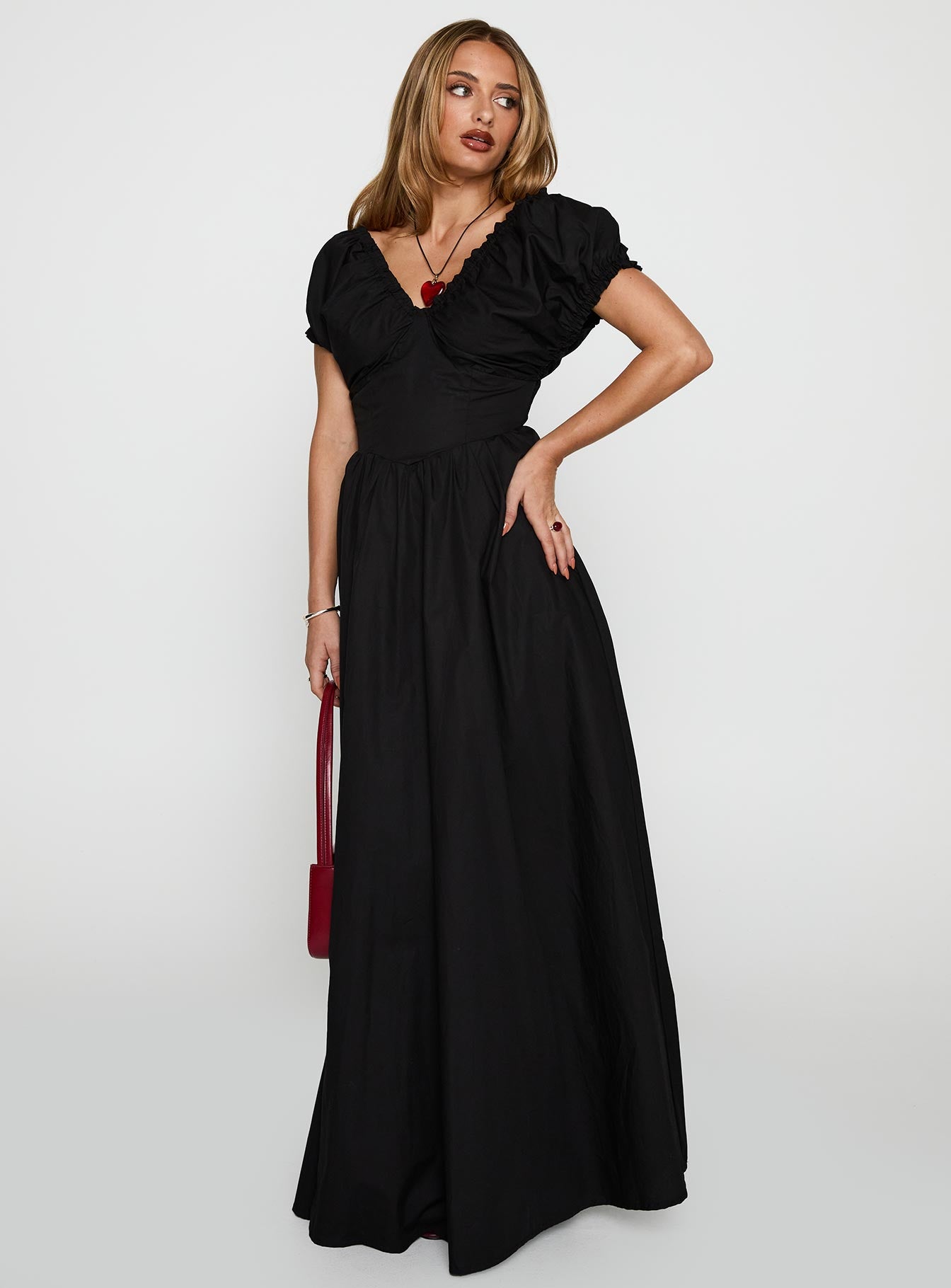 Breeanna Maxi Dress Black、mySite、solidvoid