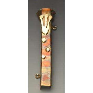 Infinity Art in Metal Copper Shin Mezuzah With Dots、mySite、topwebapps