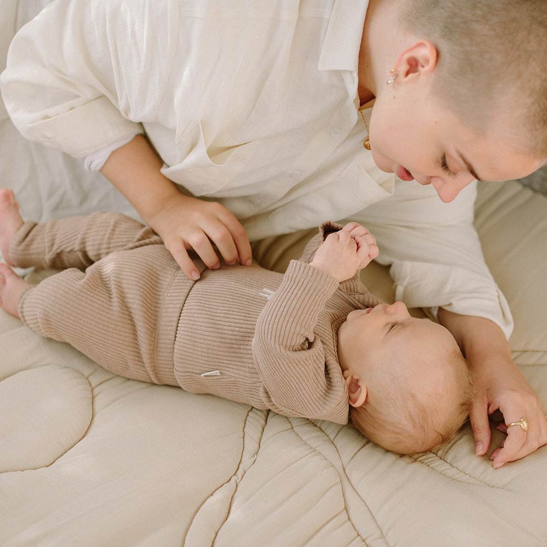  Claude & Co Ribbed Leggings - Soft Chocolate、mySite、merchandisen