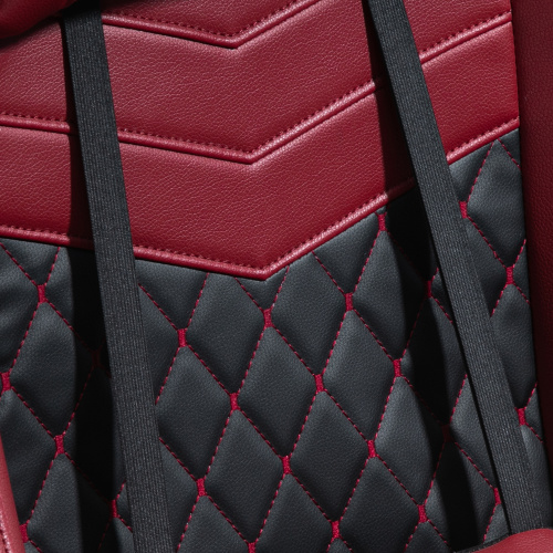 Vinsetto Racing Gaming Chair Diamond PU Leather Office Gamer Chair High Back Swivel Recliner with Footrest, Lumbar Support, Adjustable Height, Red、、casual