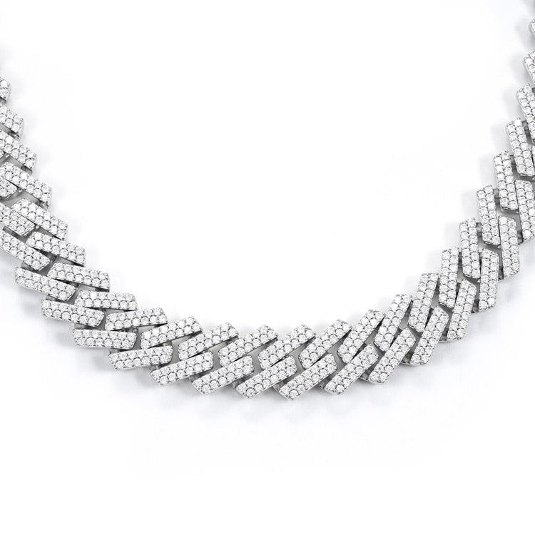 2-Row 15MM Moissanite Cuban Link Chain 14K Gold、mySite、hinf8tx79