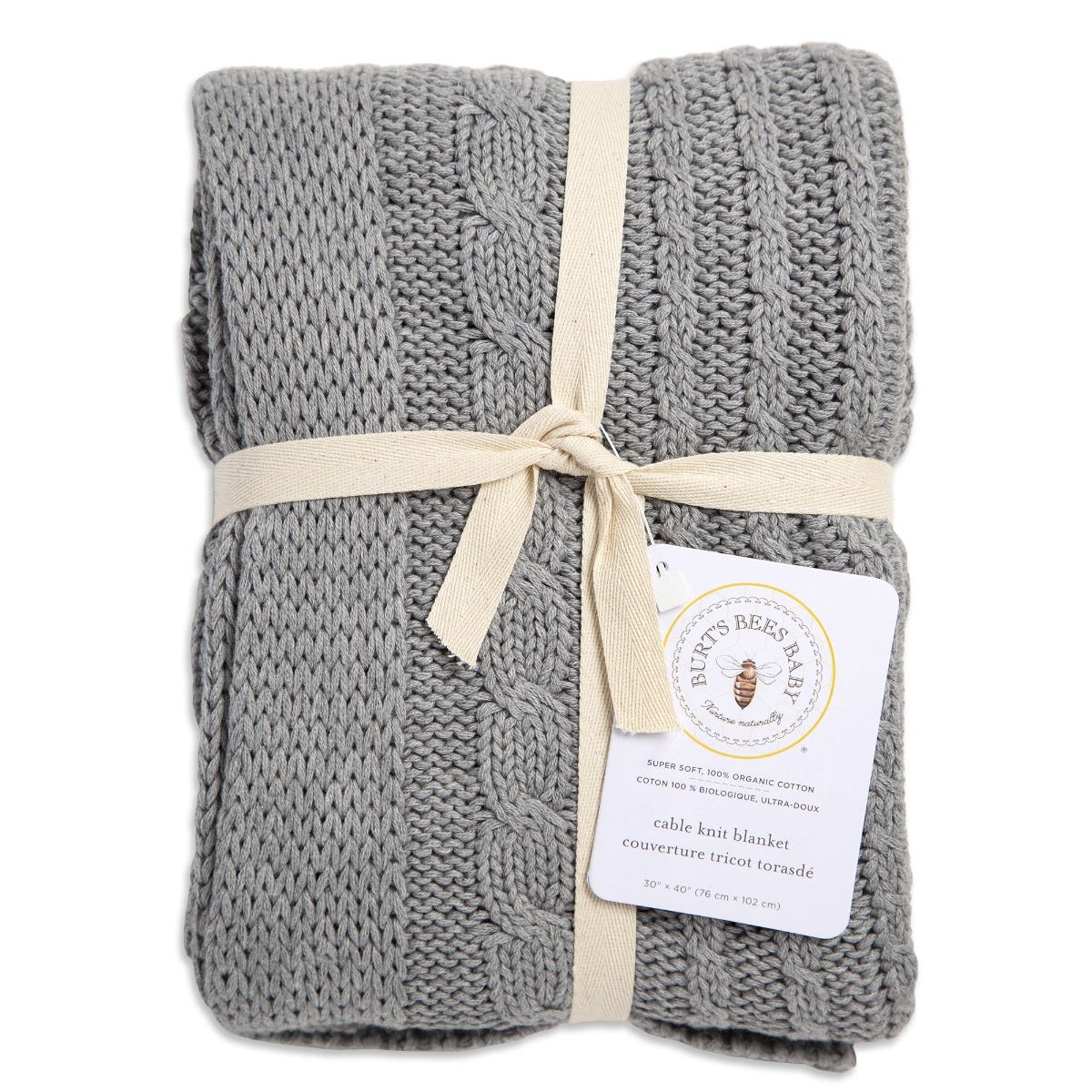 Organic Cotton Cable Knit Baby Blanket、mySite、g9winljtr