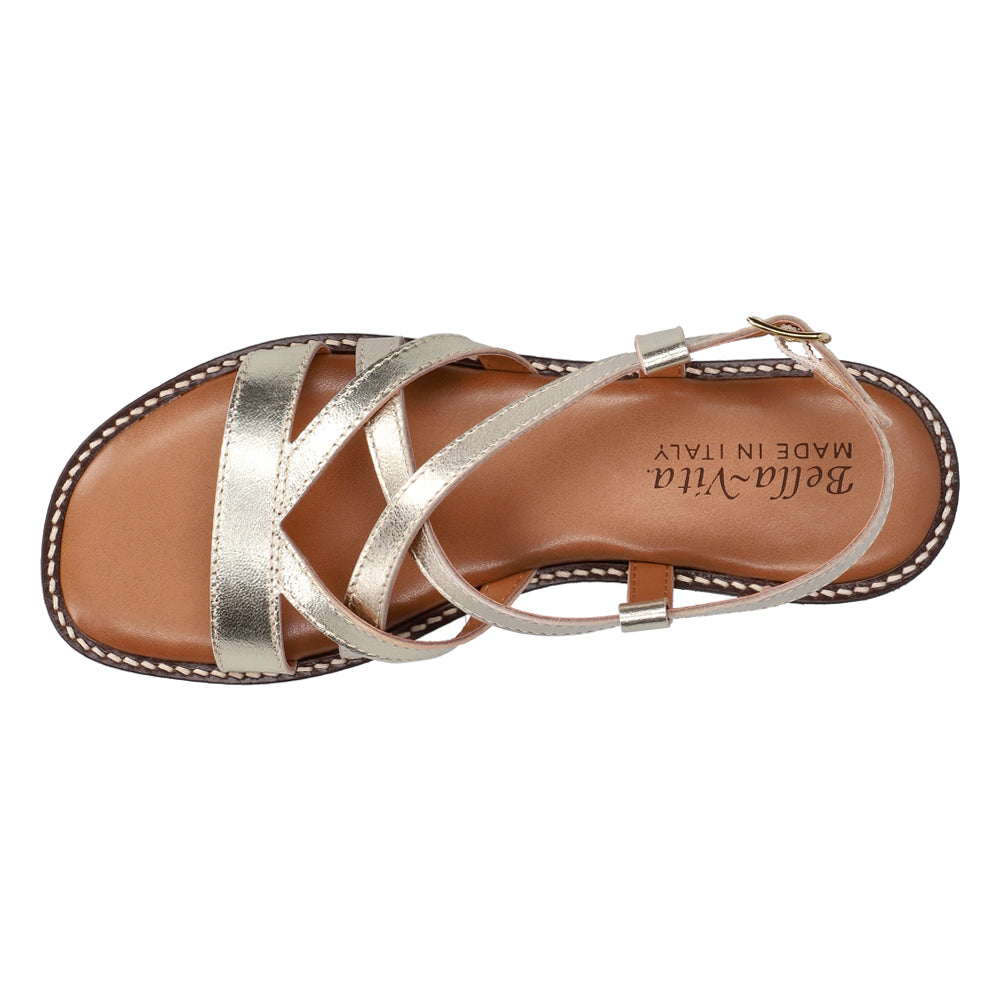 Tya-Italy Metallic Slingback Strappy Sandals、mySite、gtrtttuynbv