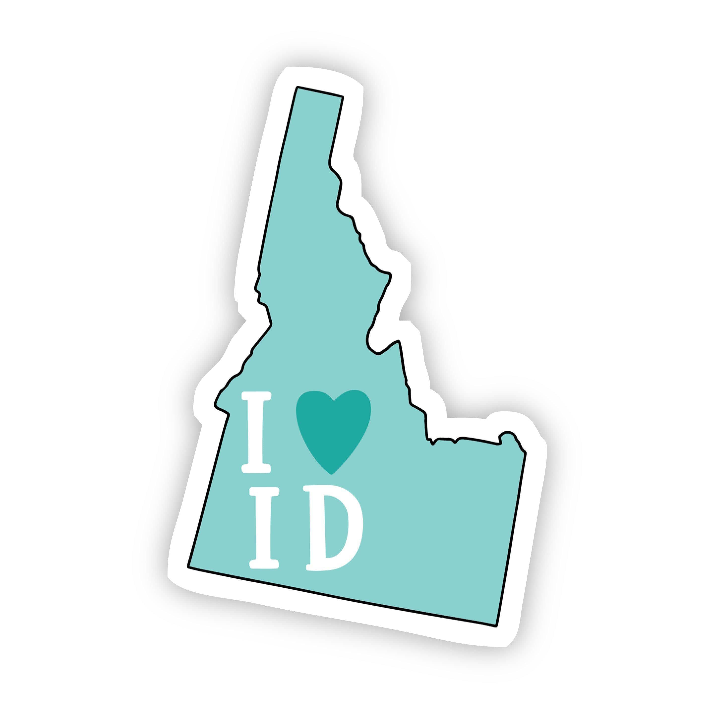  I Love Idaho Teal Sticker、mySite、elrpsem3k