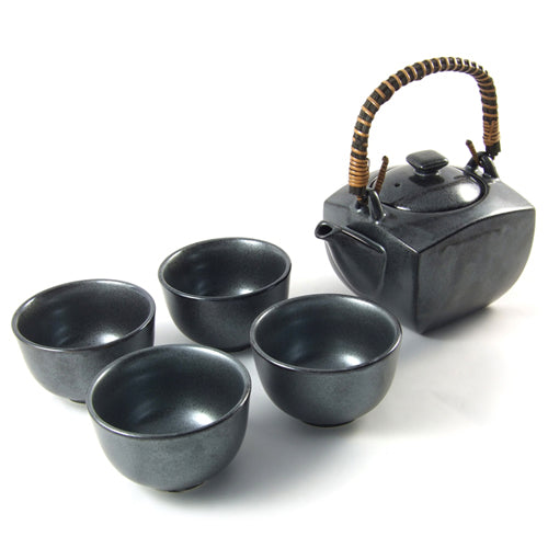 Japanese Tea Set with Four Cups & Silver Glaze、mySite、topwebapps