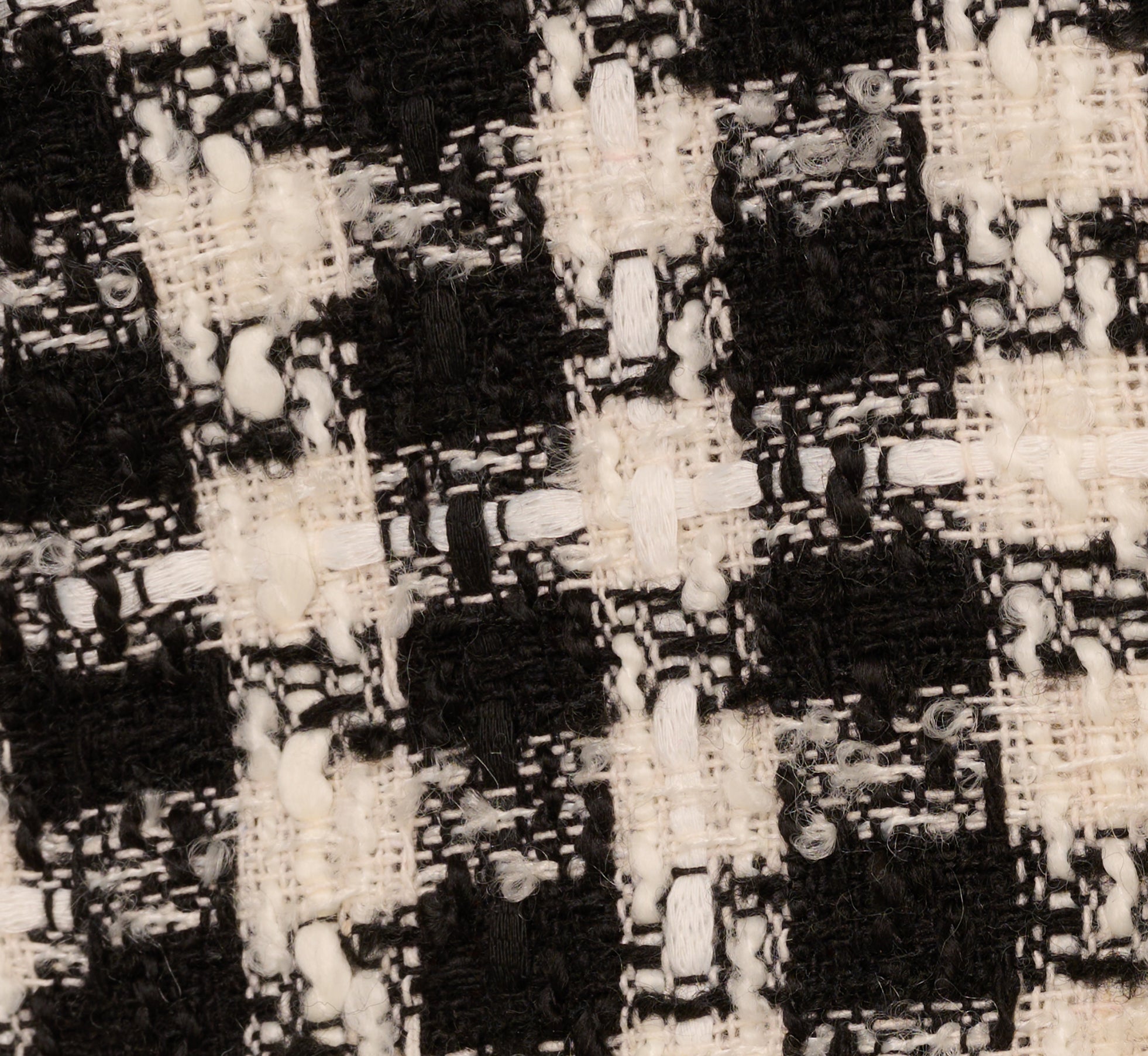 Sleeveless Houndstooth Duster Vest With Raw Edges In Black Ivory Boucle Houndstooth、mySite、solidvoid