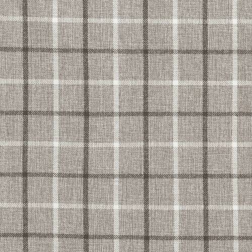 Plaid Rod Pocket and Back Tab Curtain Panel with Fleece Lining Brown 50x84"、、eastwooduniform