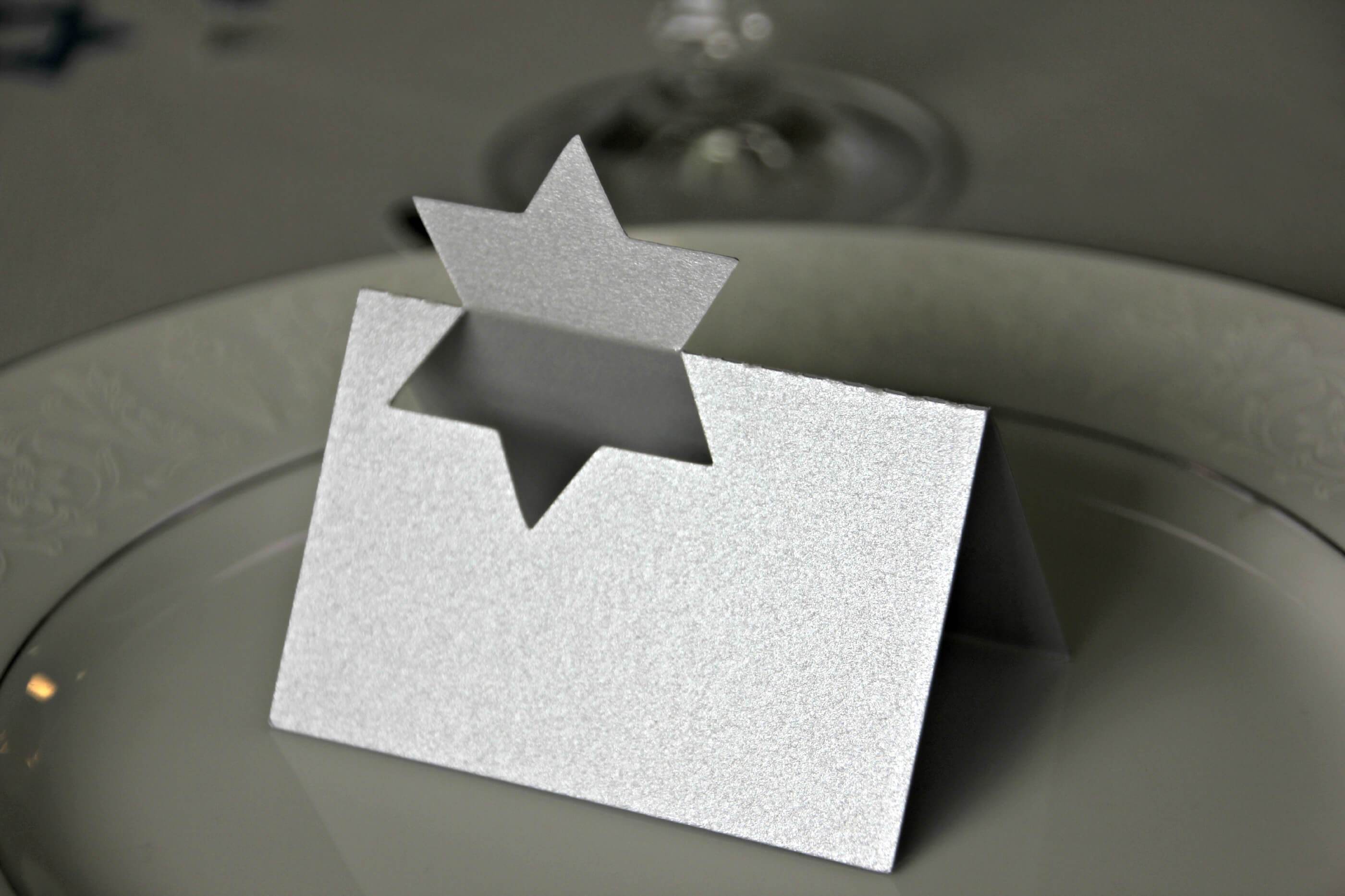 Star of David Place Cards, Blue or Silver - Set of 10、mySite、topwebapps