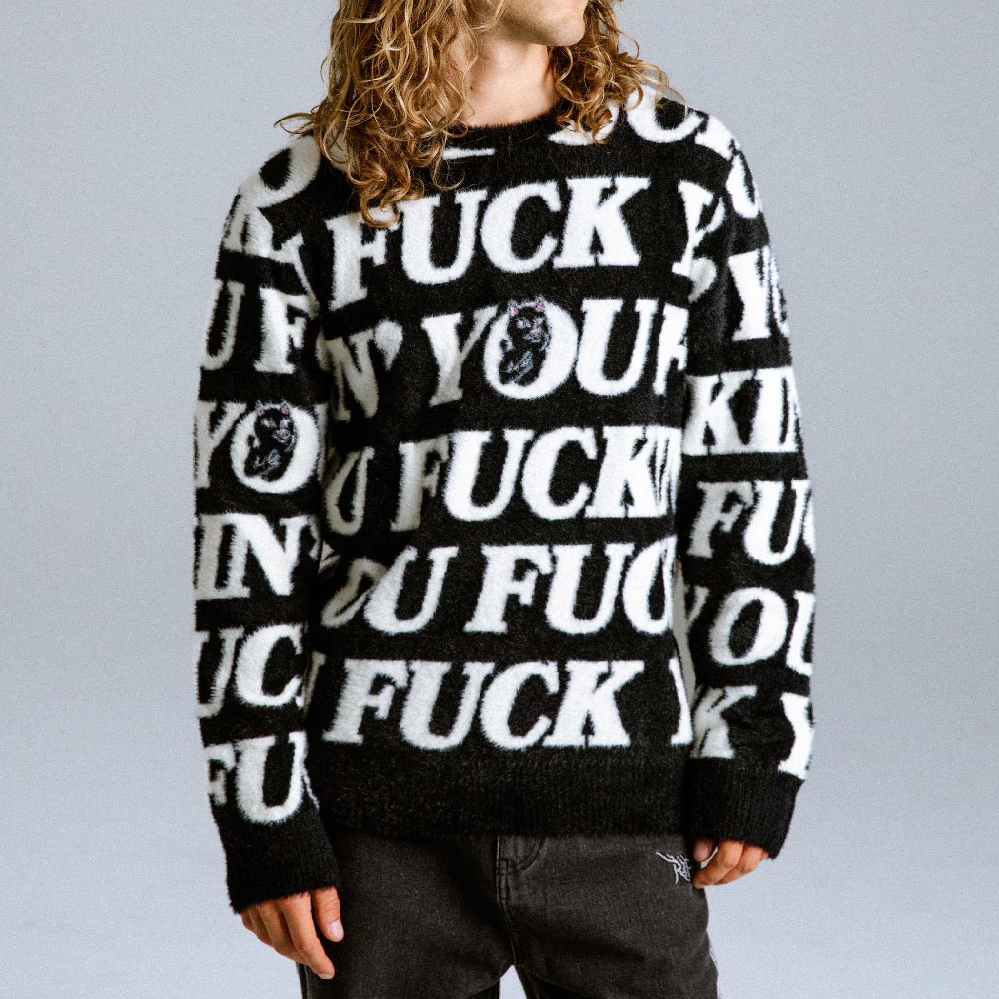  Fuckin Fuck Mohair Sweater (Black)、mySite、merchandisen