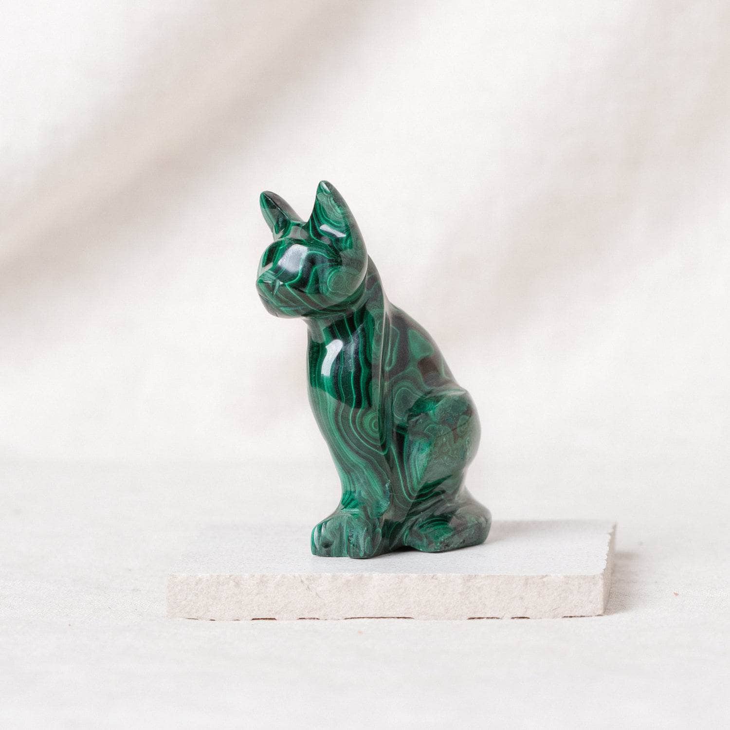 Genuine Malachite Cats - Hand Carved - 1 of a Kind、mySite、hinf8tx79