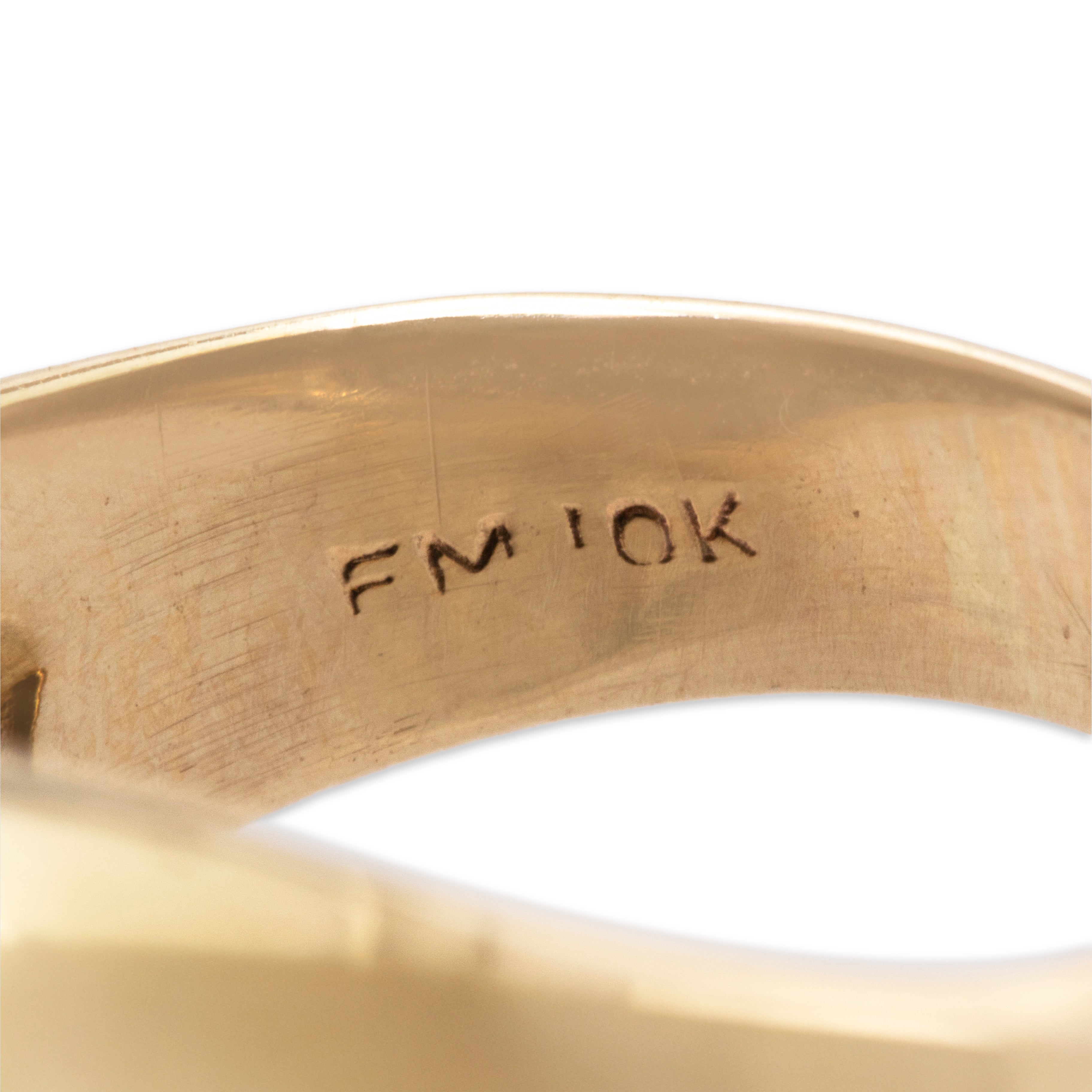 Vintage 10k Yellow Gold 3.6ct Onyx Initial M Signet Ring 5.25、mySite、hinf8tx79