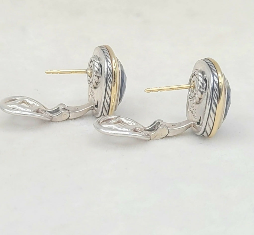 David Yurman Albion Earrings Black Onyx & Gold、mySite、hinf8tx79