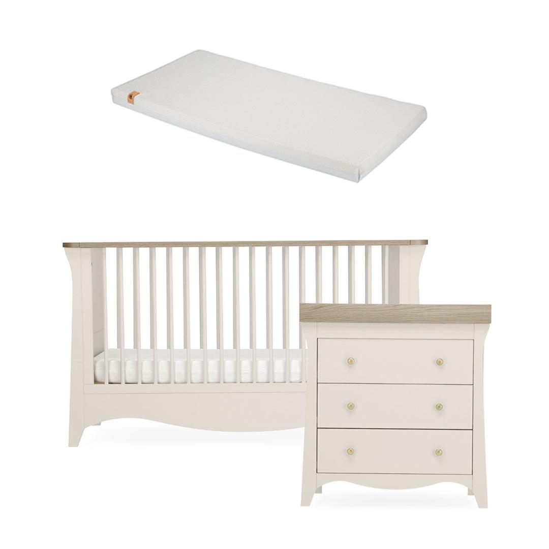  CuddleCo Clara 2 Piece Set 3-Drawer Dresser + Cot Bed - Cashmere、mySite、merchandisen
