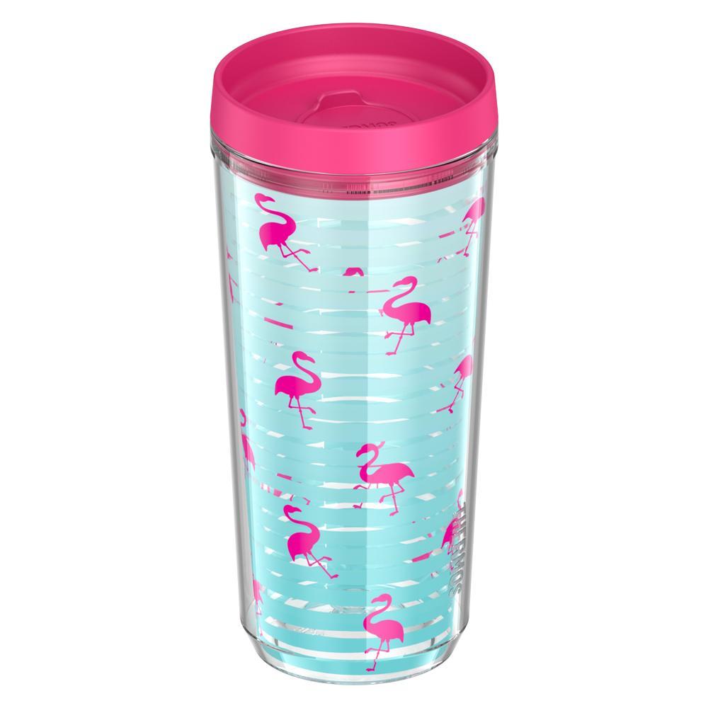 16oz DOUBLE WALL TUMBLER FLAMINGOS、mySite、noshort