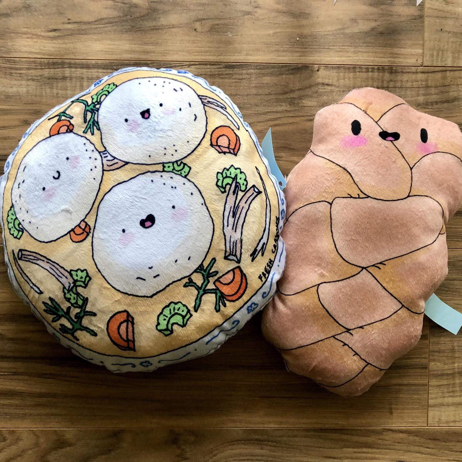 Bubbe's Matzo Ball Soup Plush Pillow by Fresh Crayons、mySite、topwebapps