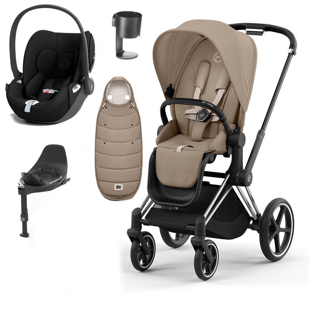  CYBEX Priam Cloud T Ultimate Travel System - Cozy Beige/Black、mySite、merchandisen
