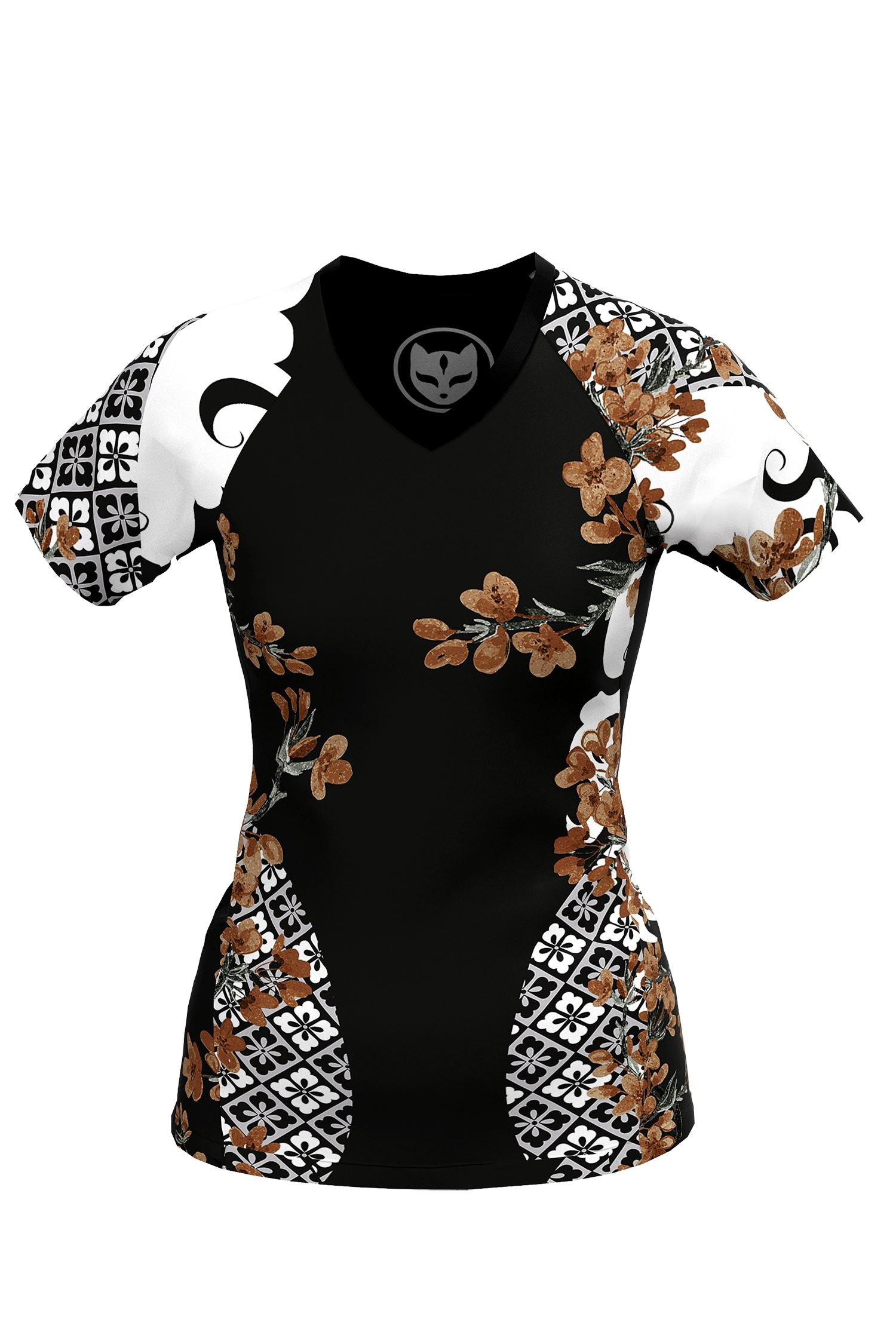 Women's Cherry Blossom Ranked Jiu Jitsu Rashguard - Short Sleeve、mySite、gigharbornorthrealestate