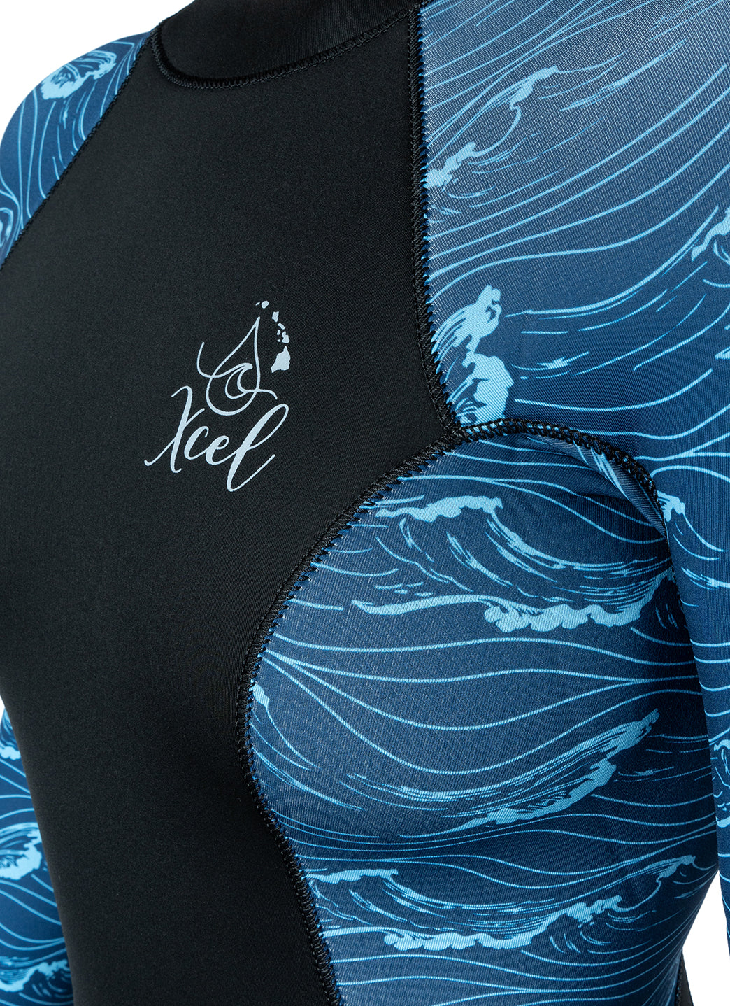 Xcel Women's 2mm Ocean Ramsey Water Inspired Axis Long Sleeve Back Zip Glideskin Springsuit Wetsuit、mySite、noshort