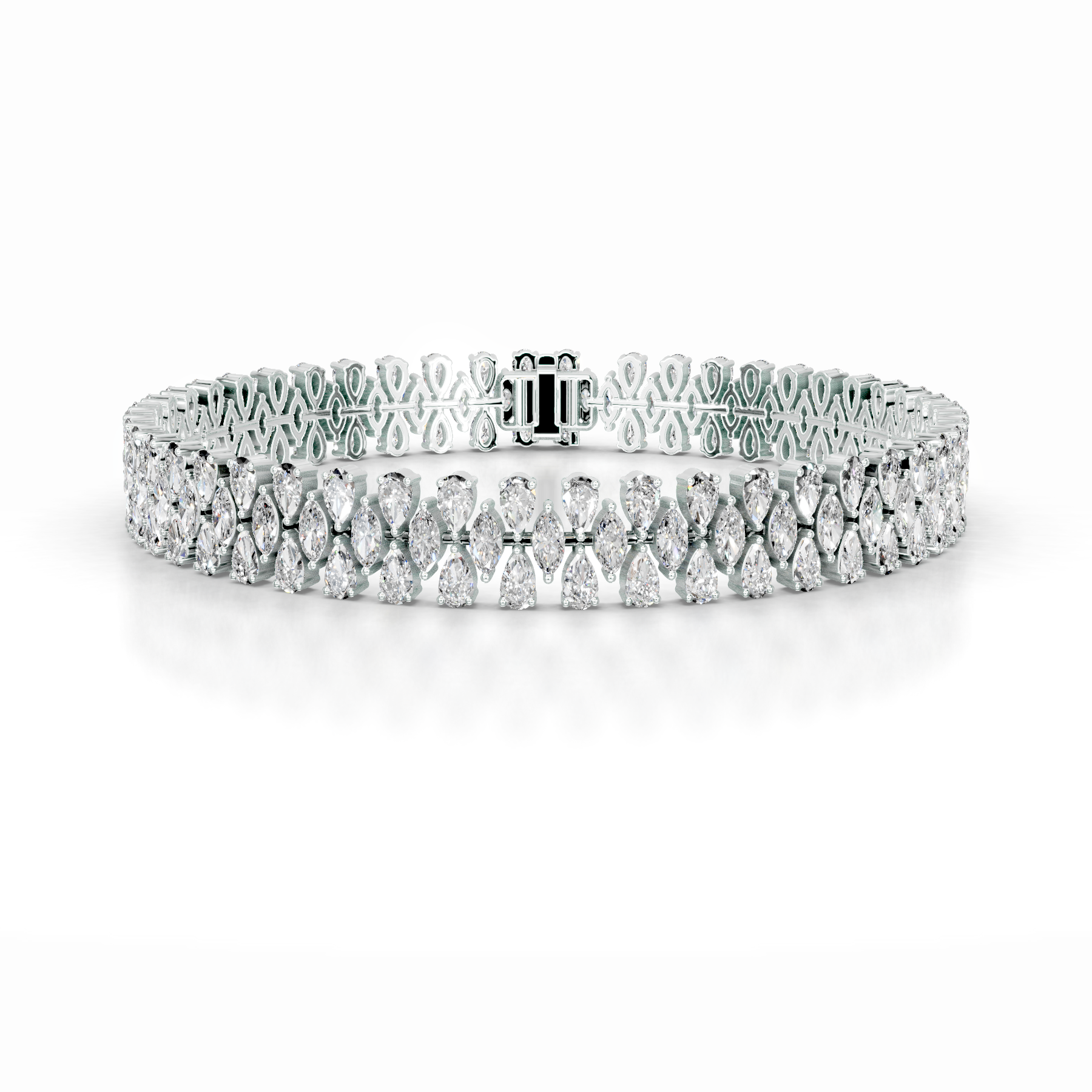 Judith Diamond Tennis Bracelet (10 Carat) -14K White Gold、mySite、hinf8tx79