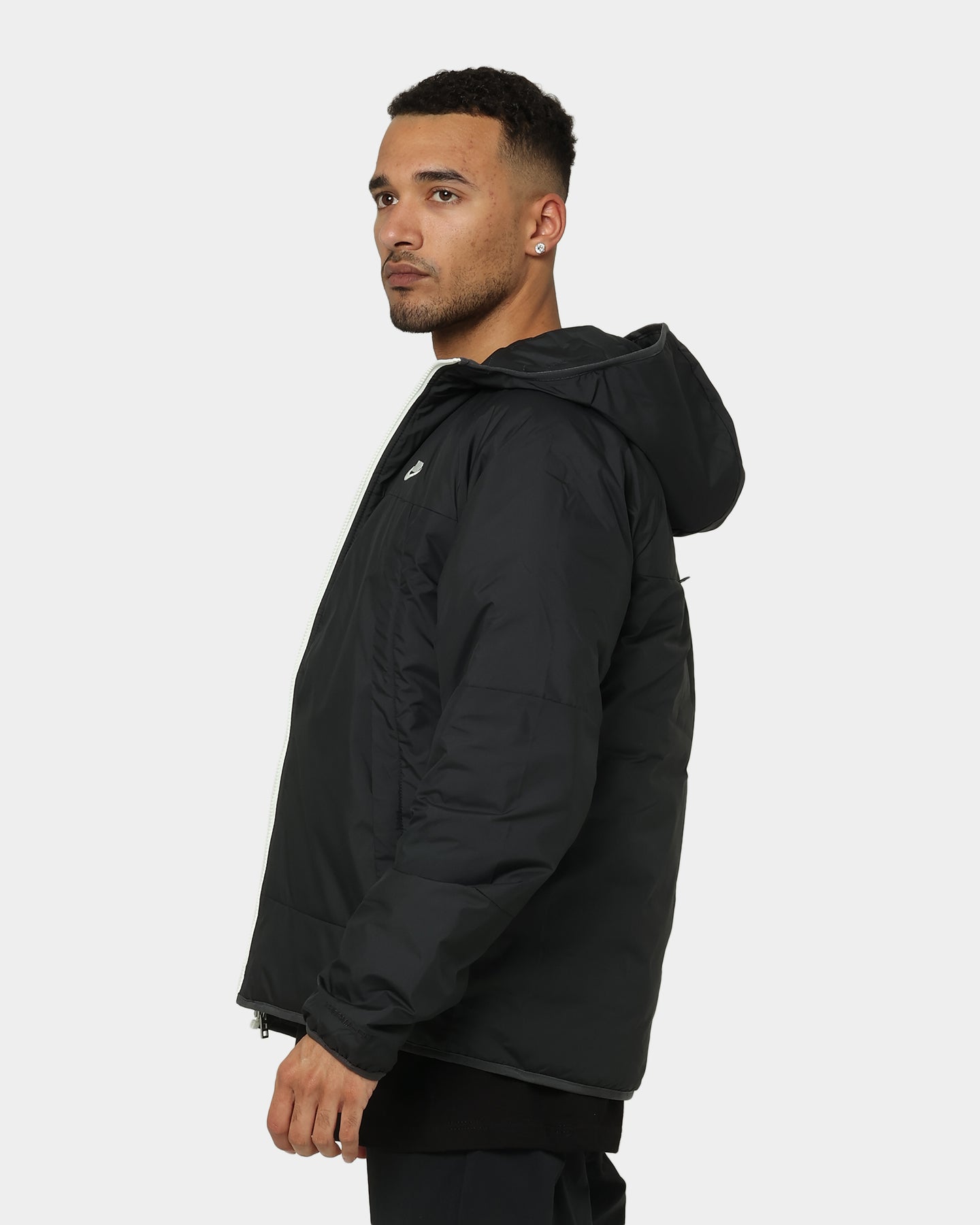 Nike Sportswear Therma-FIT Legacy Reversible Hooded Jacket Black/Dark Smoke、mySite、zt4zffjzw