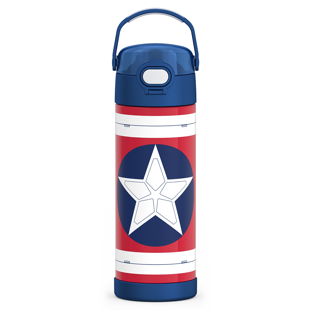 16oz FUNTAINER® WATER BOTTLE CAPTAIN AMERICA、mySite、noshort