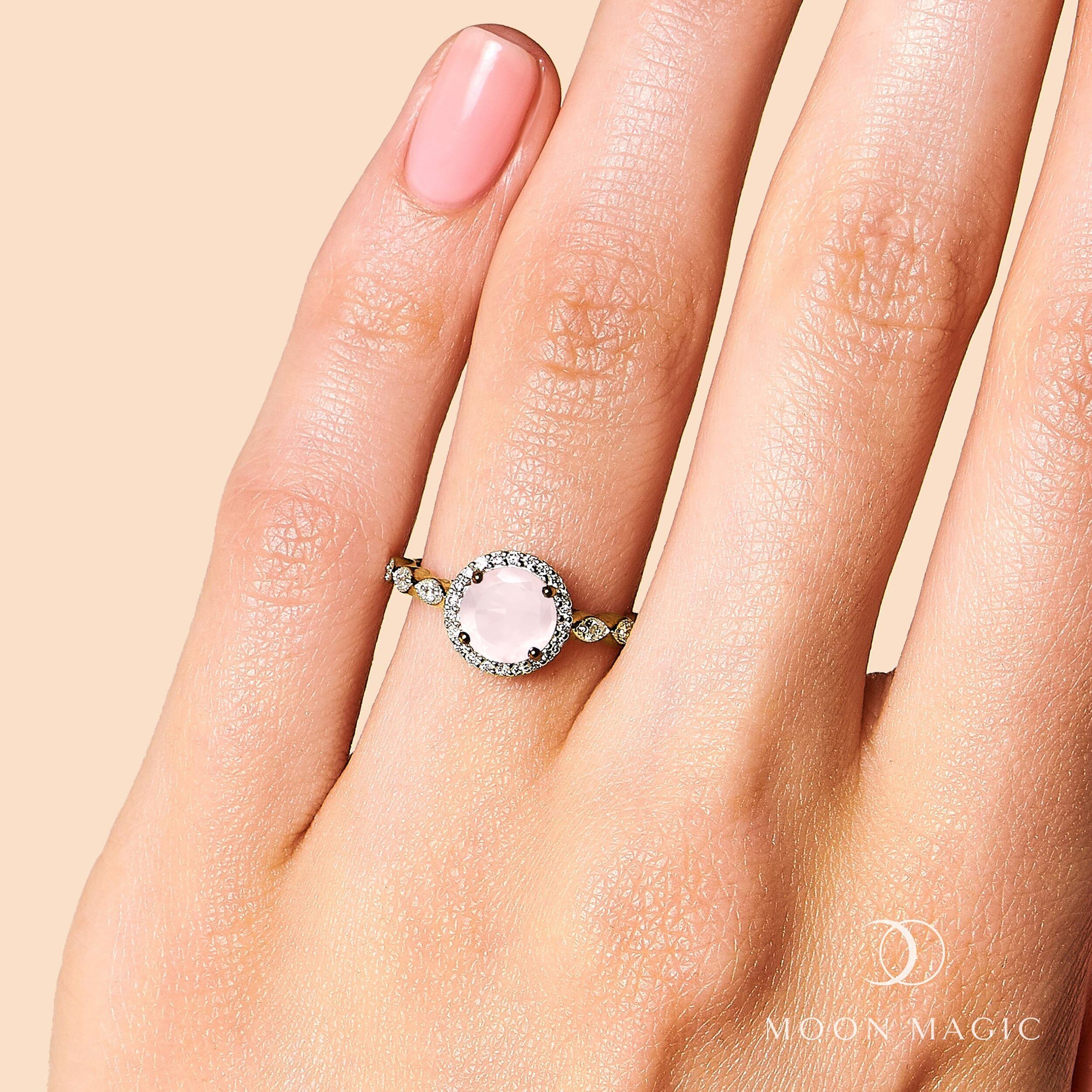 Rose Quartz Diamond Ring - Soulmate、mySite、hinf8tx79