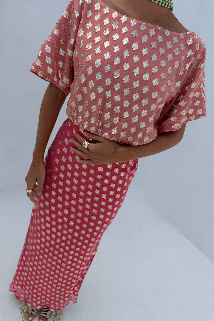 Pink and Red Jacquard Tilly Dress、mySite、solidvoid