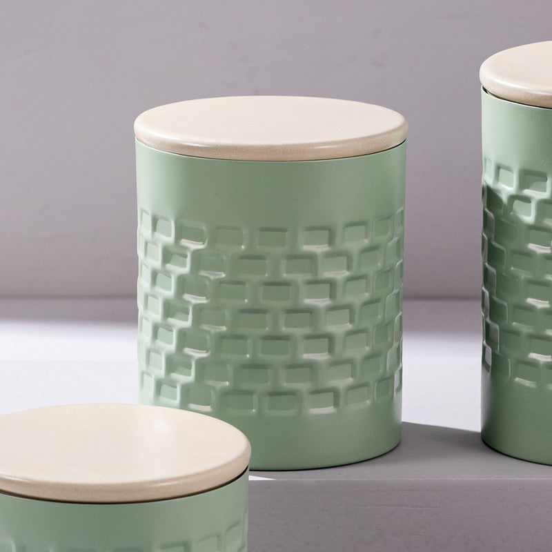 Stainless Steel Storage Canister Set | Green | Set of 3、mySite、camillekostekn