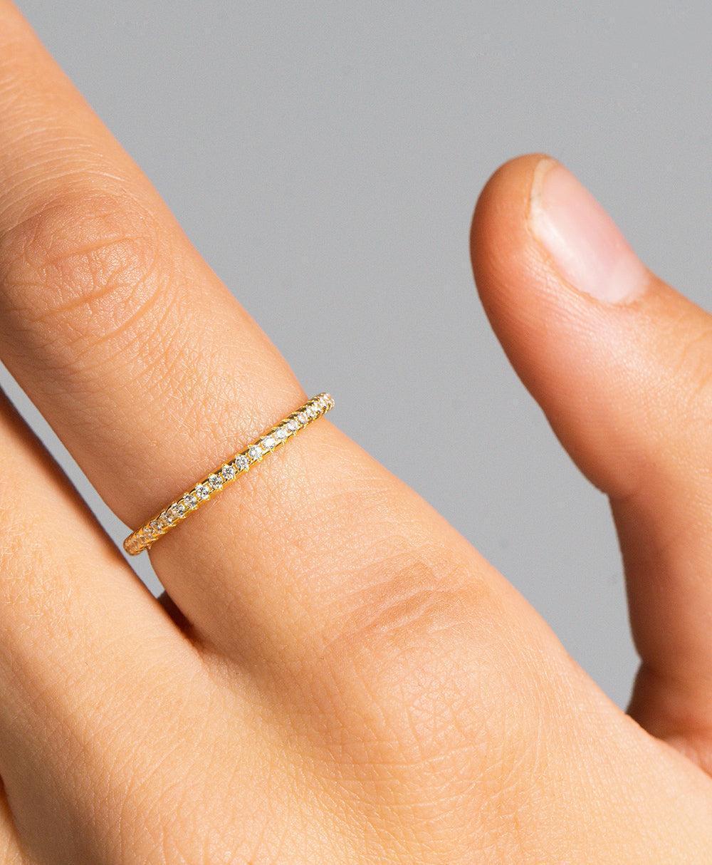 Mila Ring White 18ct Gold Plated、mySite、botmansion