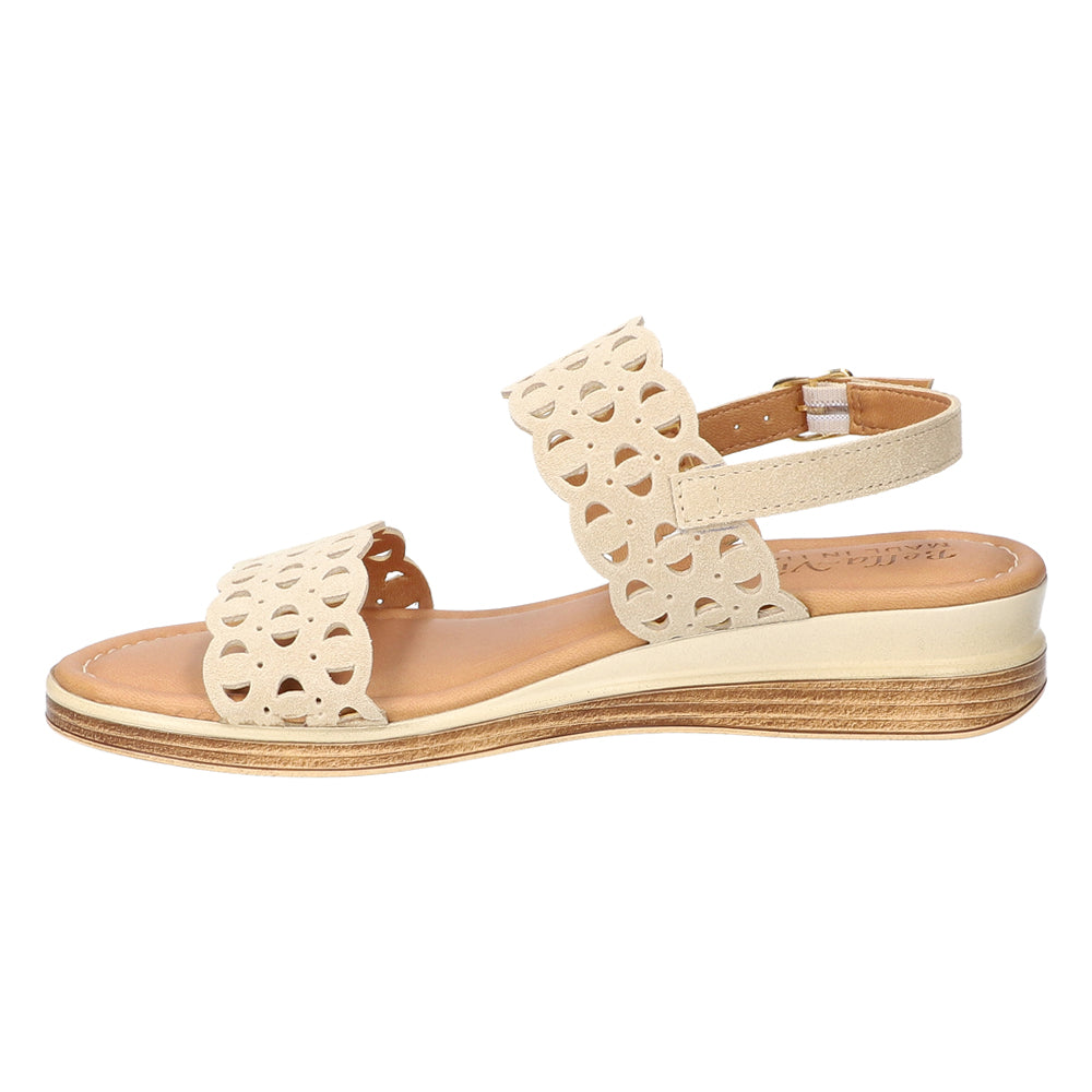 Zoe-Italy Cut Out Slingback Wedge Sandals、mySite、gtrtttuynbv