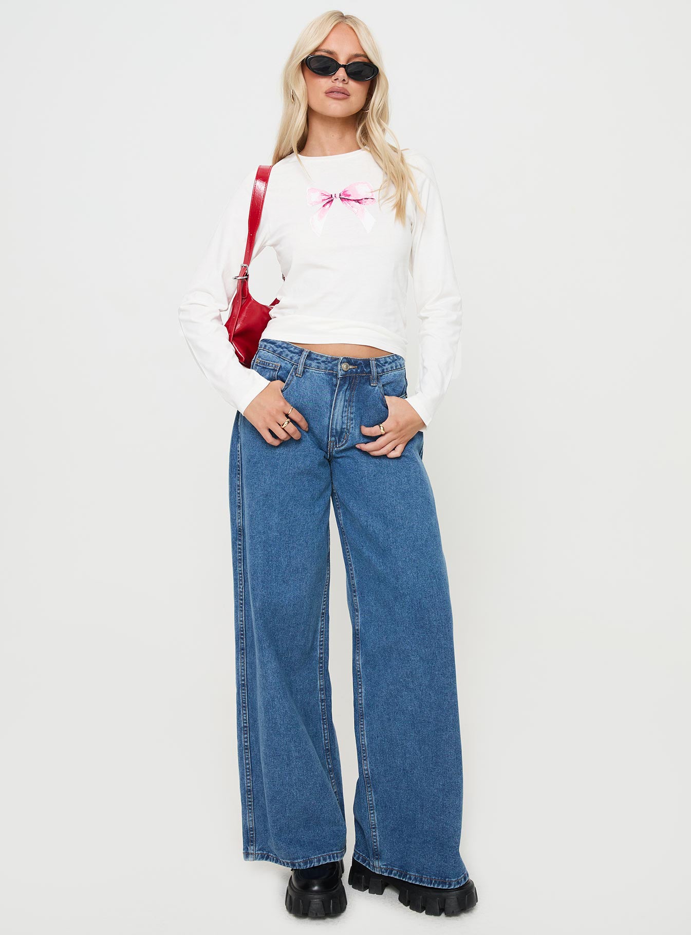 Bow Baby Long Sleeve Top White、mySite、solidvoid