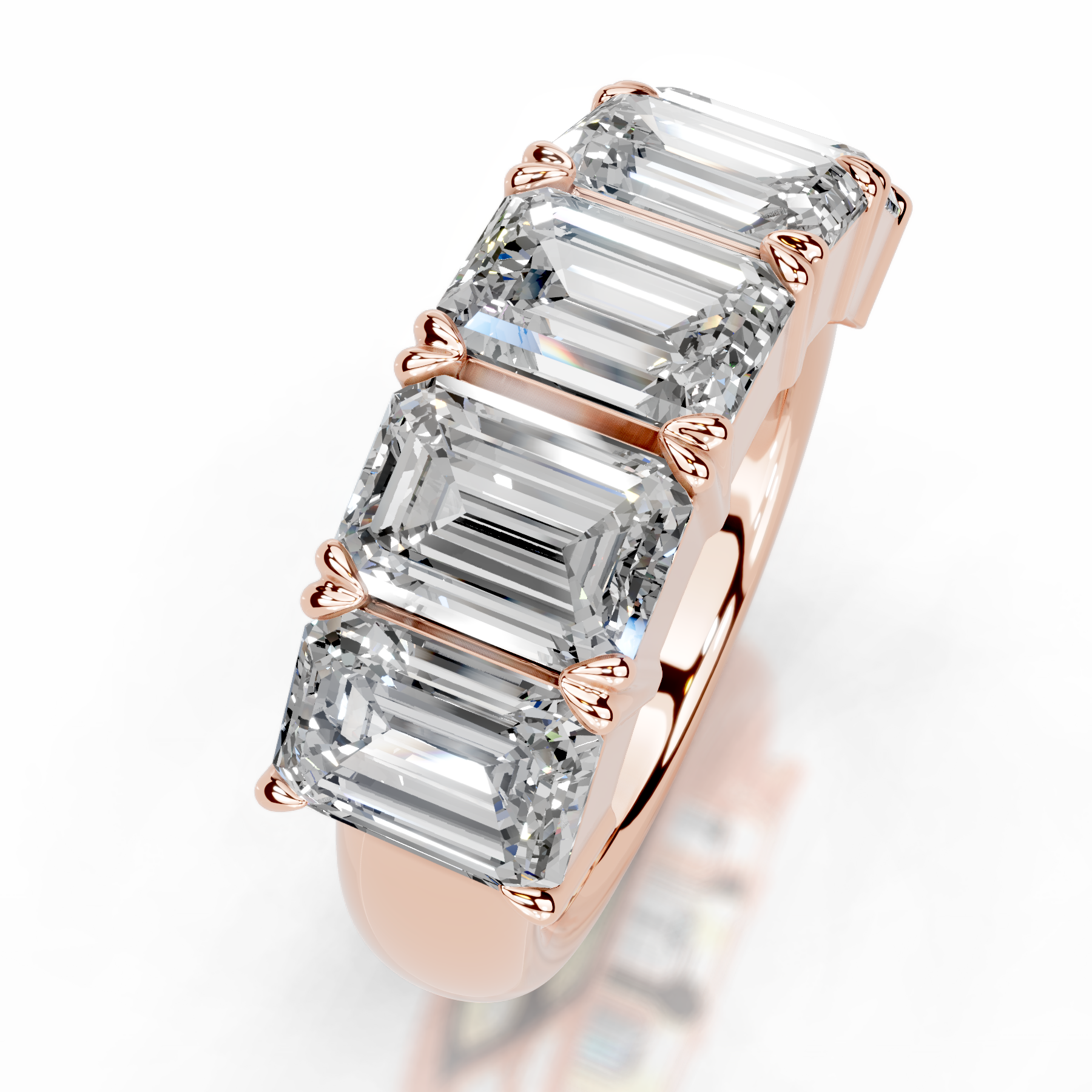 Shandra Diamond Wedding Ring (2.5 Carat) -14K Rose Gold、mySite、hinf8tx79