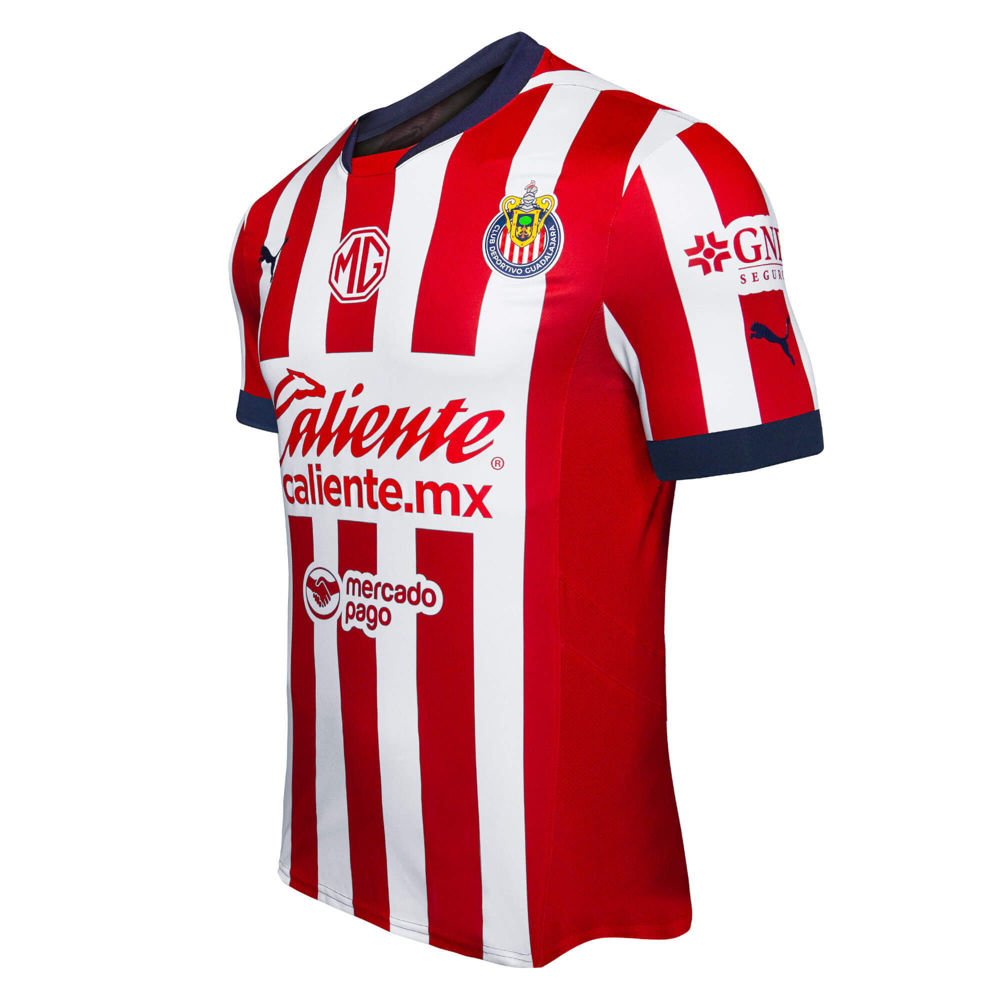 PUMA Men's Chivas De Guadalajara 2024/25 Authentic Home Jersey Red/White、mySite、noshort