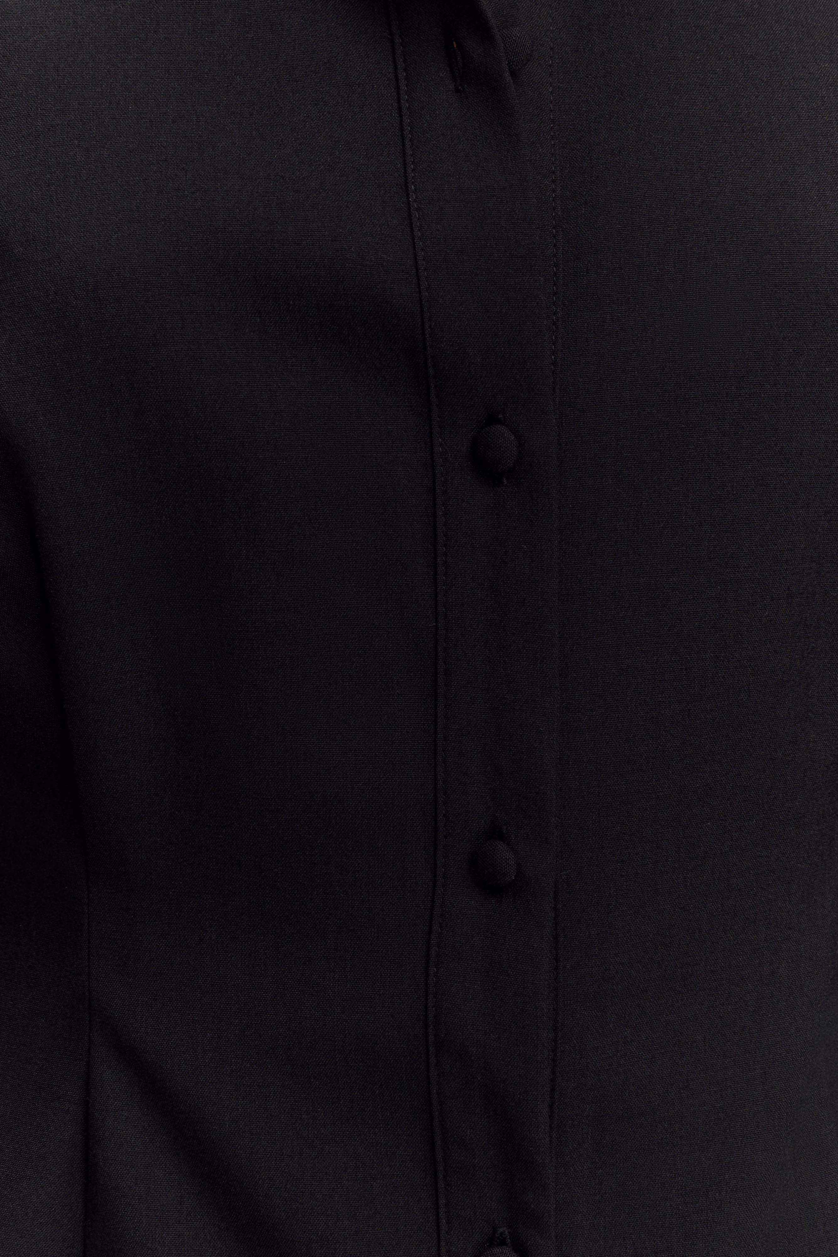 Dorian Fitted Shirt Mini Dress - Black、mySite、solidvoid