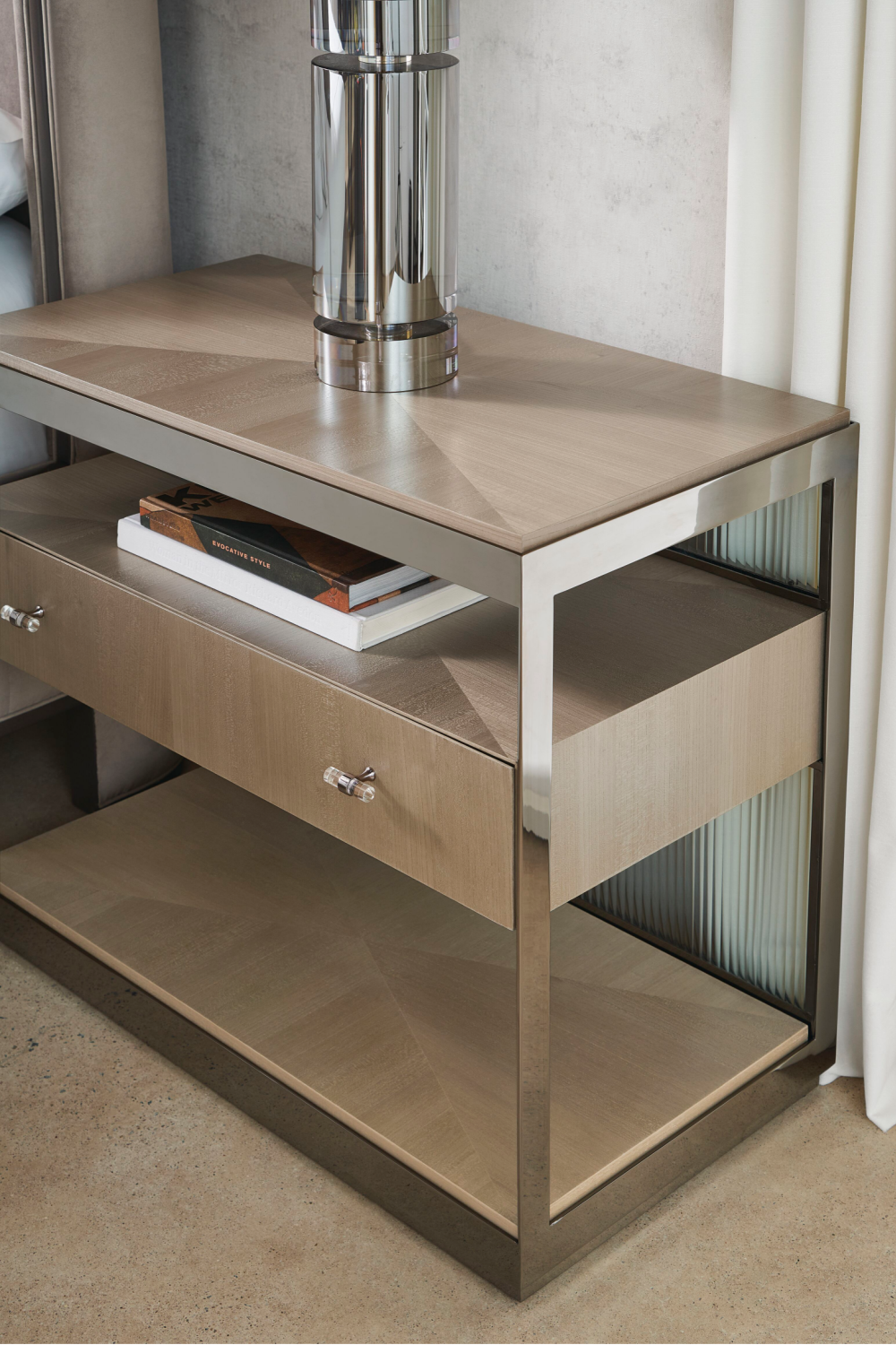 Modern 1-Drawer Side Table | Caracole Falling Waters、mySite、neckold