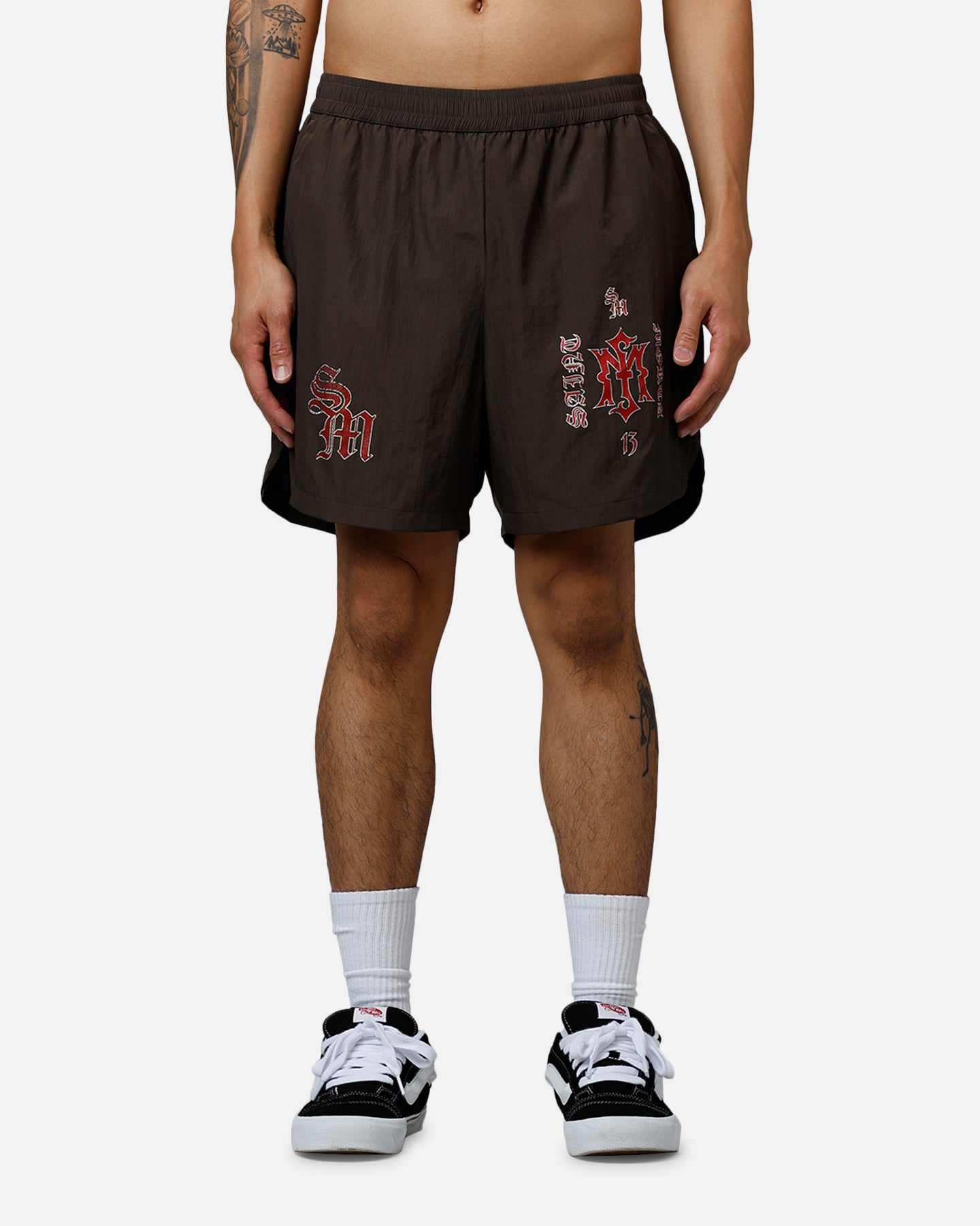 Saint Morta Hardcore Nylon Shorts Dark Brown、mySite、zt4zffjzw