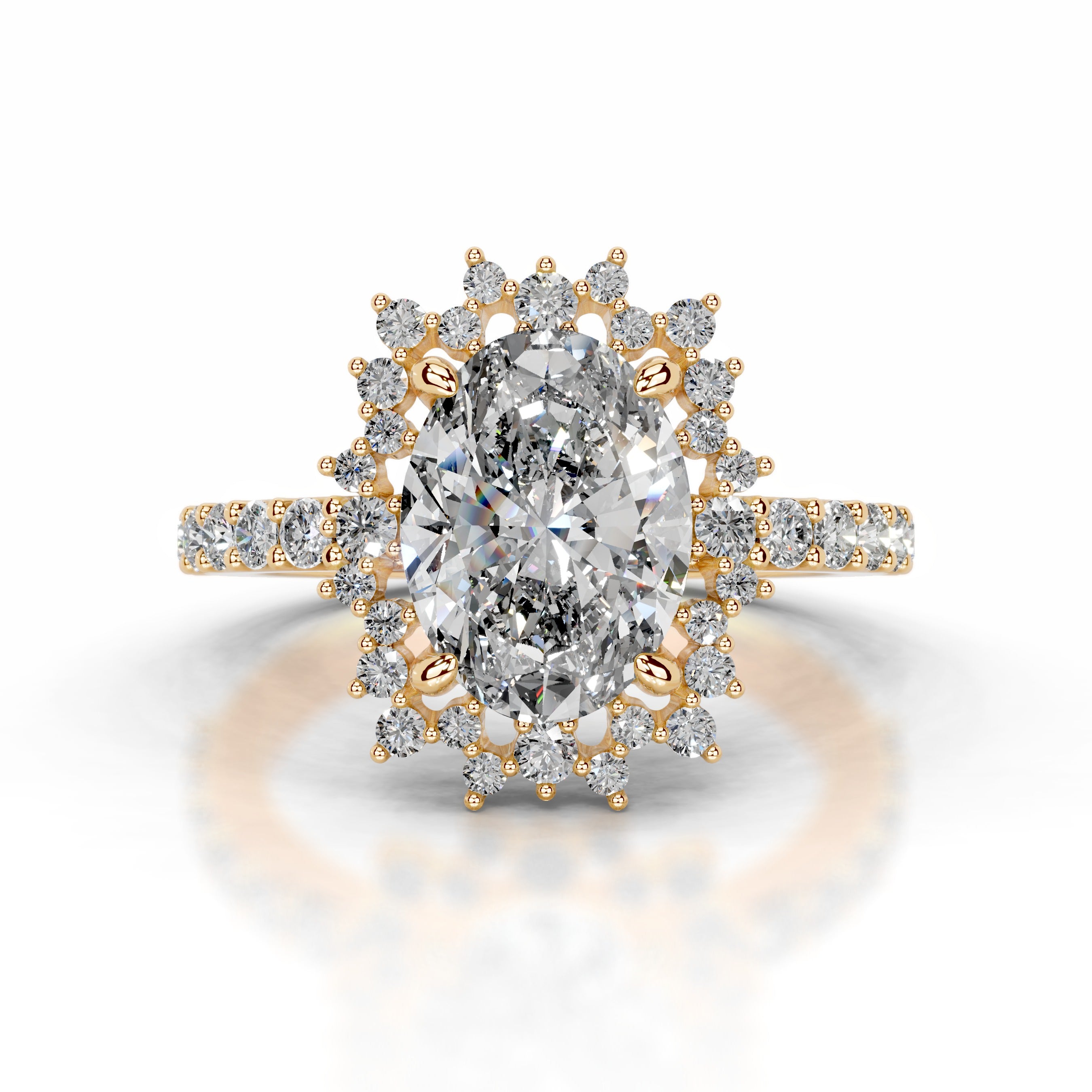 Gertrud Diamond Engagement Ring - 18K Yellow Gold、mySite、hinf8tx79