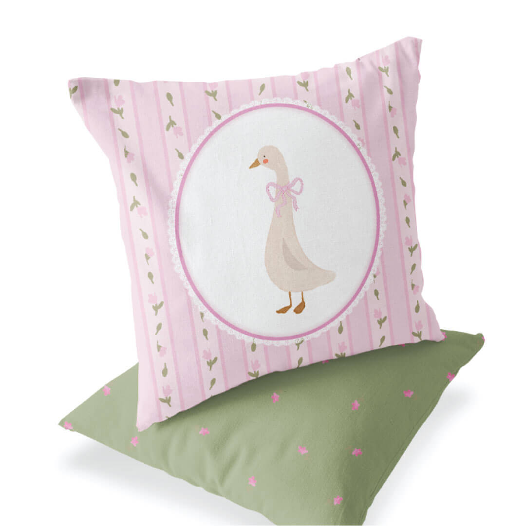  Floral Goose Accent Pillow、mySite、layawaytickets