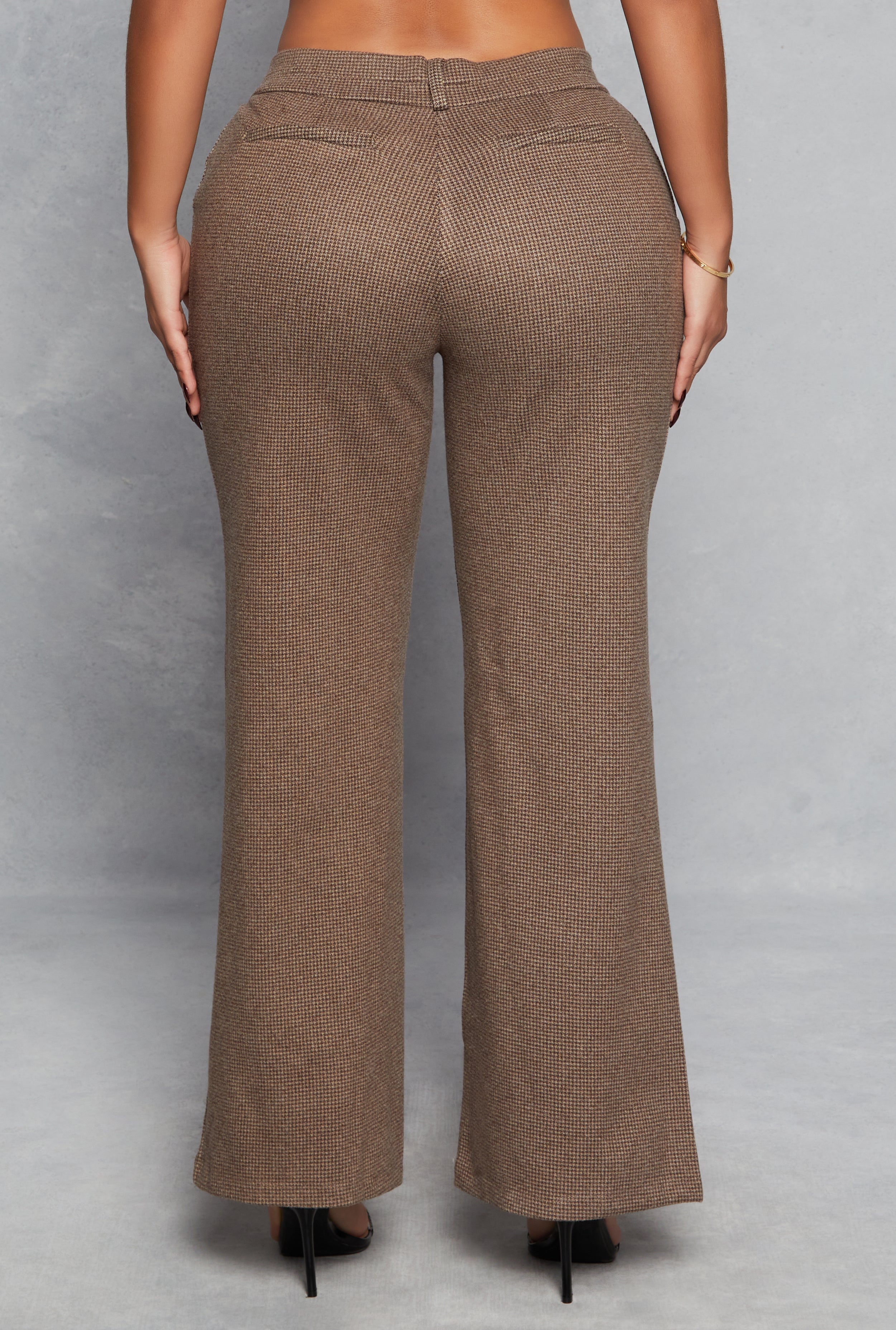 Houndstooth Wide Leg Dress Pant、mySite、camillekostekn