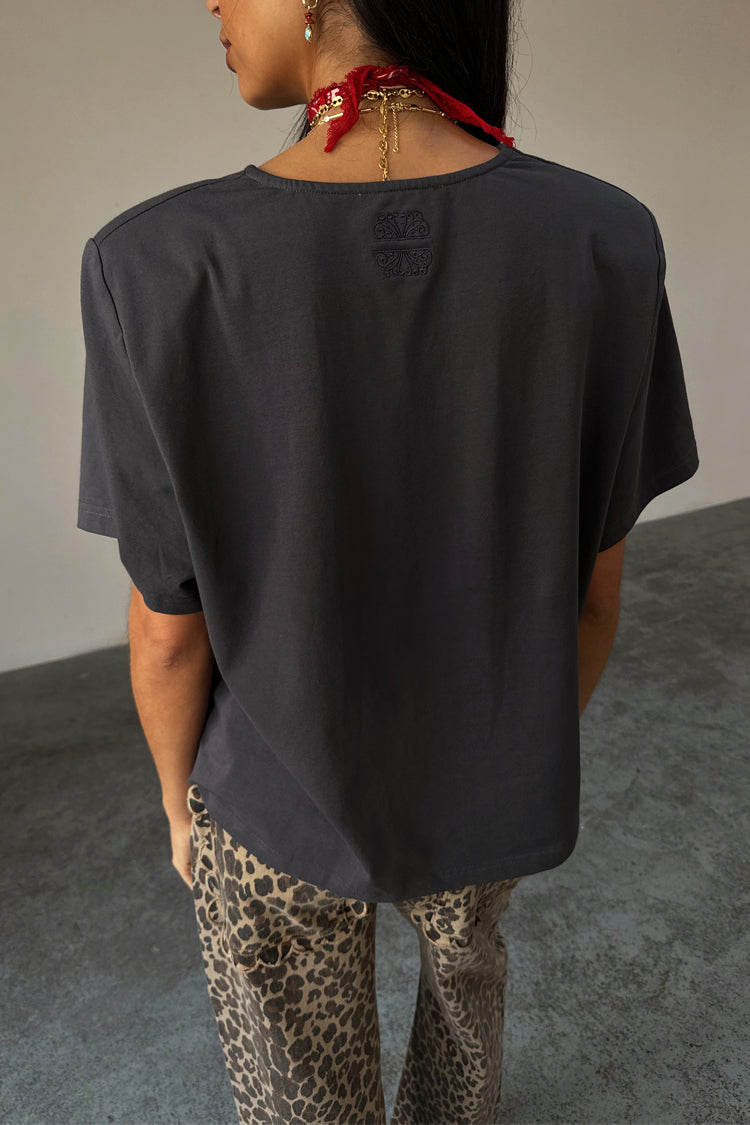 Grey T-Shirt with Shoulder Pads、mySite、solidvoid