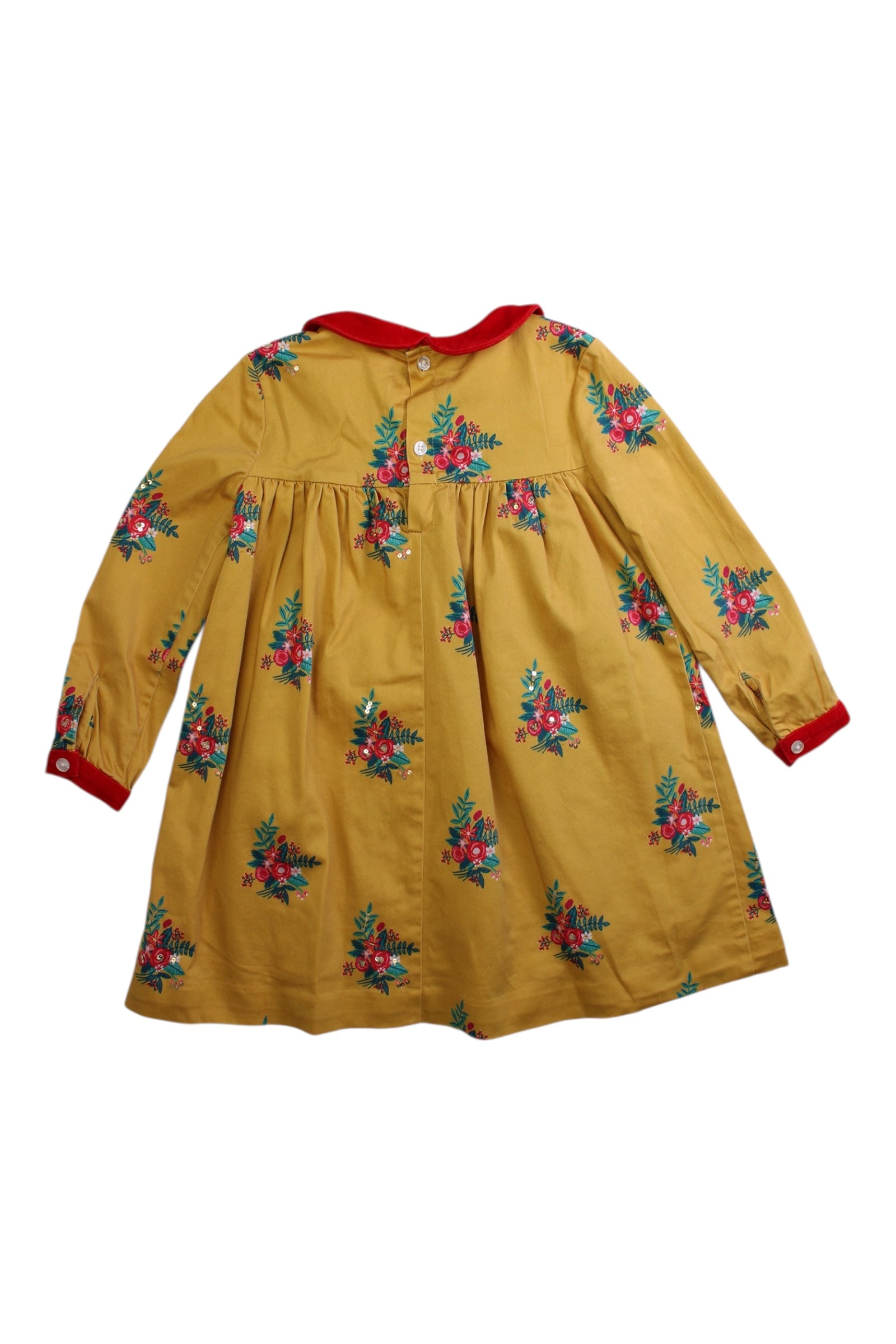 Petit Peony Floral Long Sleeve Dress 3T、mySite、g9winljtr