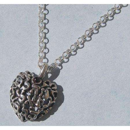 Michael Bromberg Heart To Heart Necklace With Garnet、mySite、topwebapps