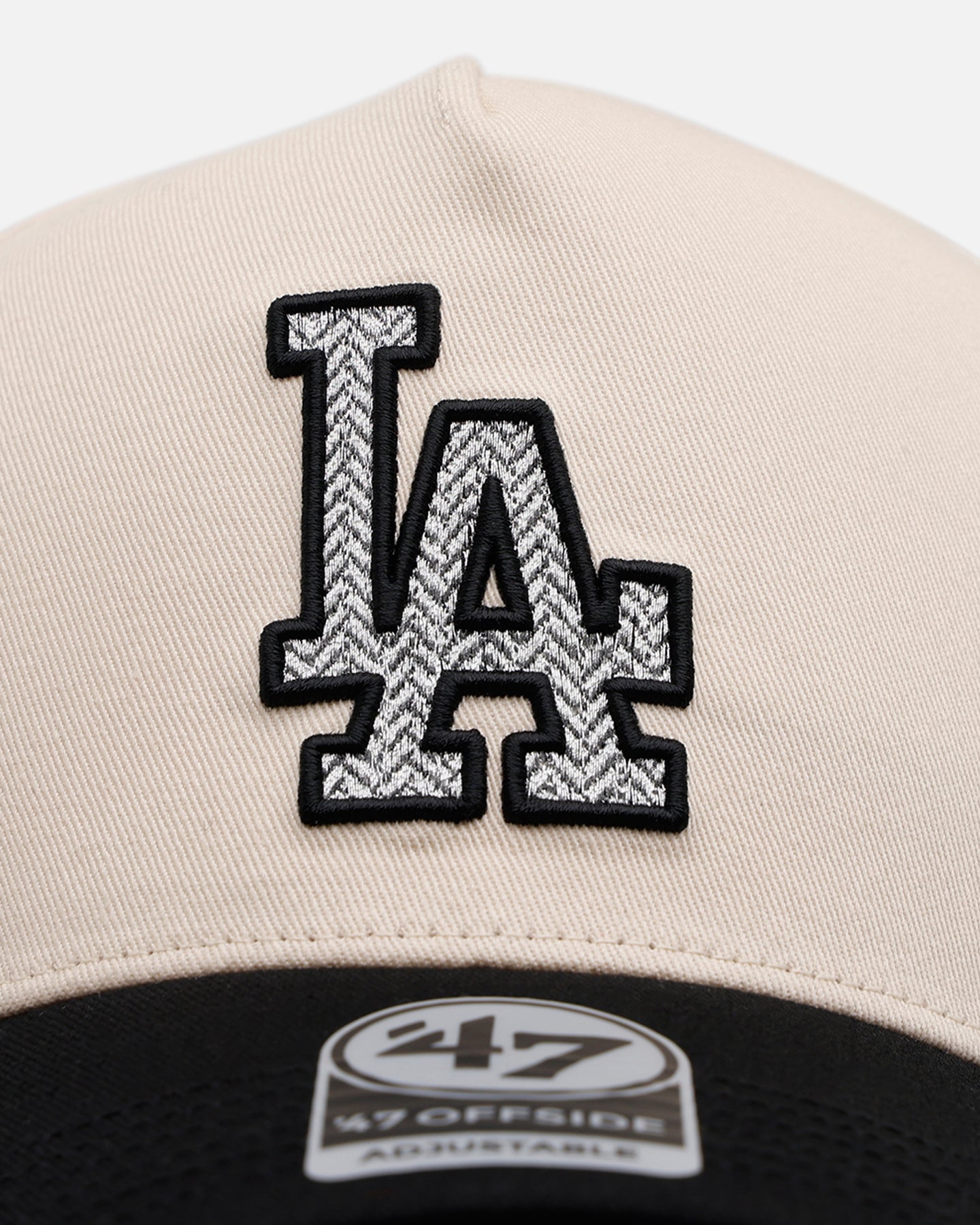 47 Brand Los Angeles Dodgers 'Herringbone' 47 Offside Snapback Natural/Black、mySite、zt4zffjzw