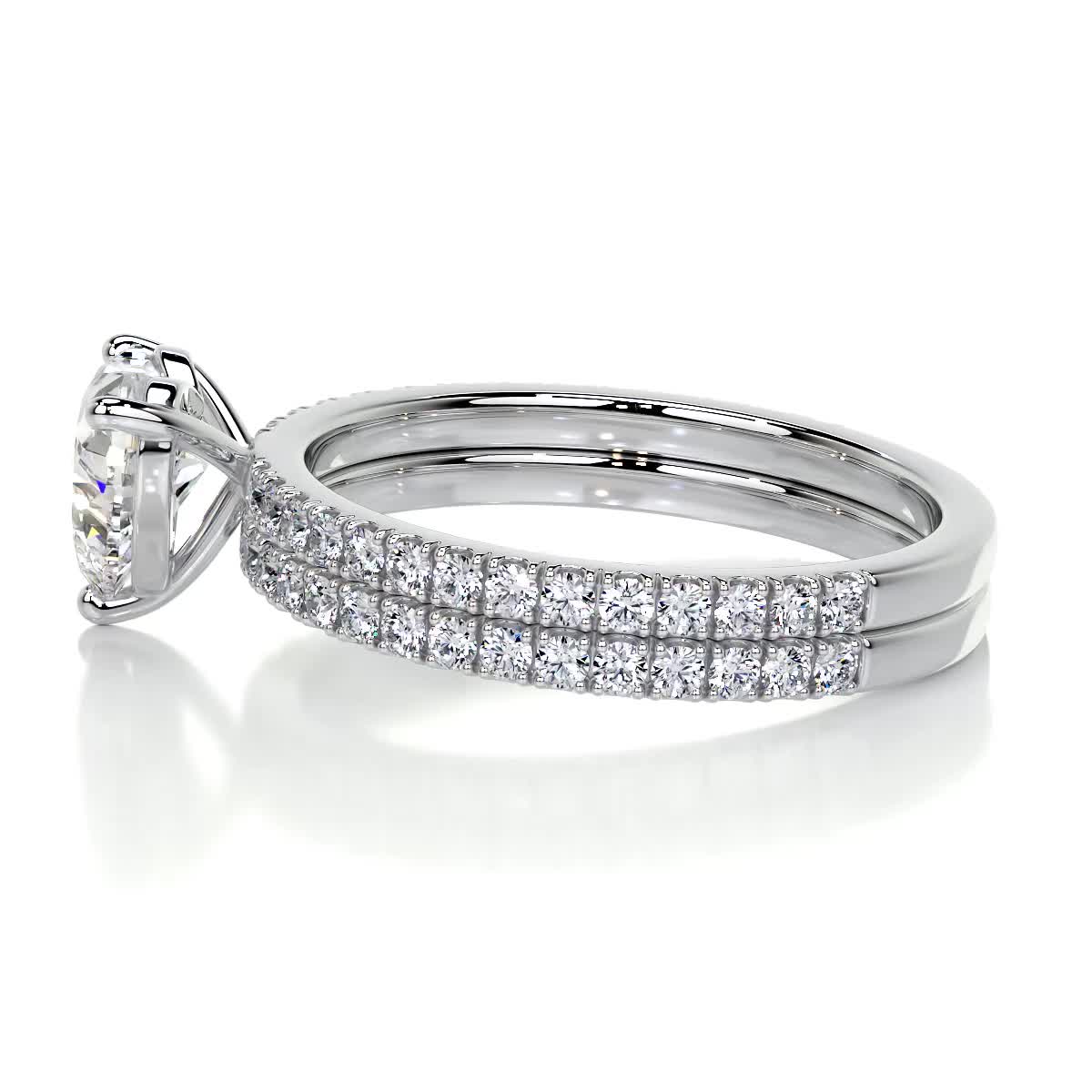 Stephanie Lab Grown Diamond Bridal Set -18K White Gold、mySite、hinf8tx79