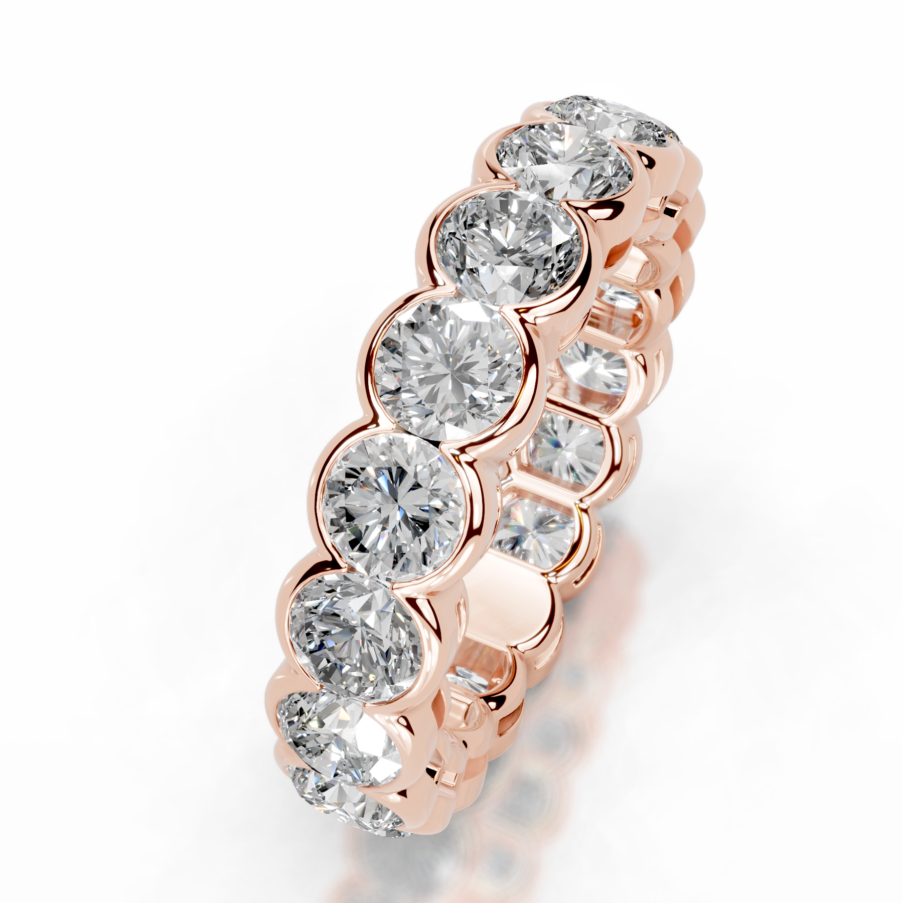 Velinda Lab Grown Diamond Wedding Ring (4 Carat) -14K Rose Gold、mySite、hinf8tx79