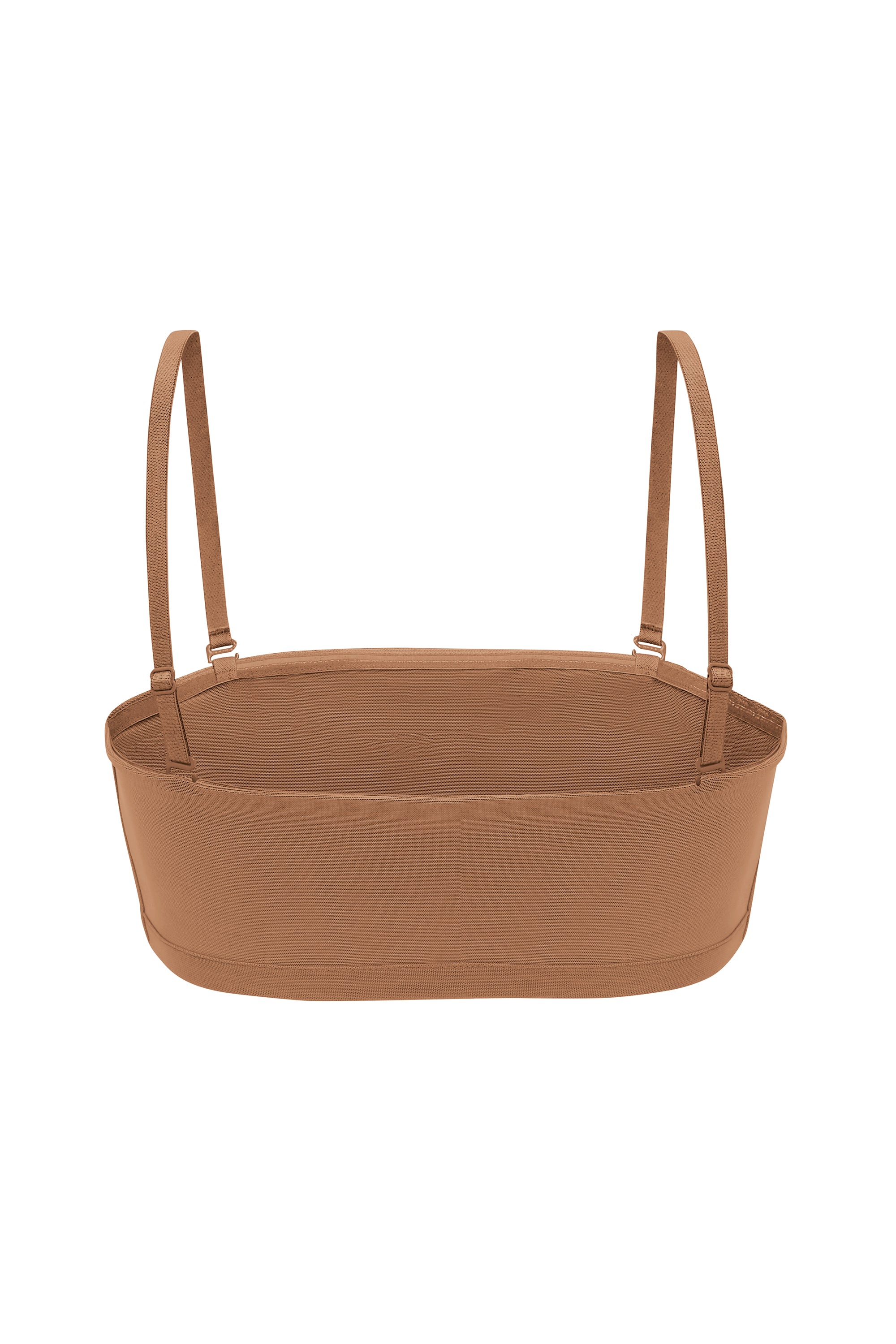 Soft Mesh Bandeau Bra in Honey、mySite、solidvoid