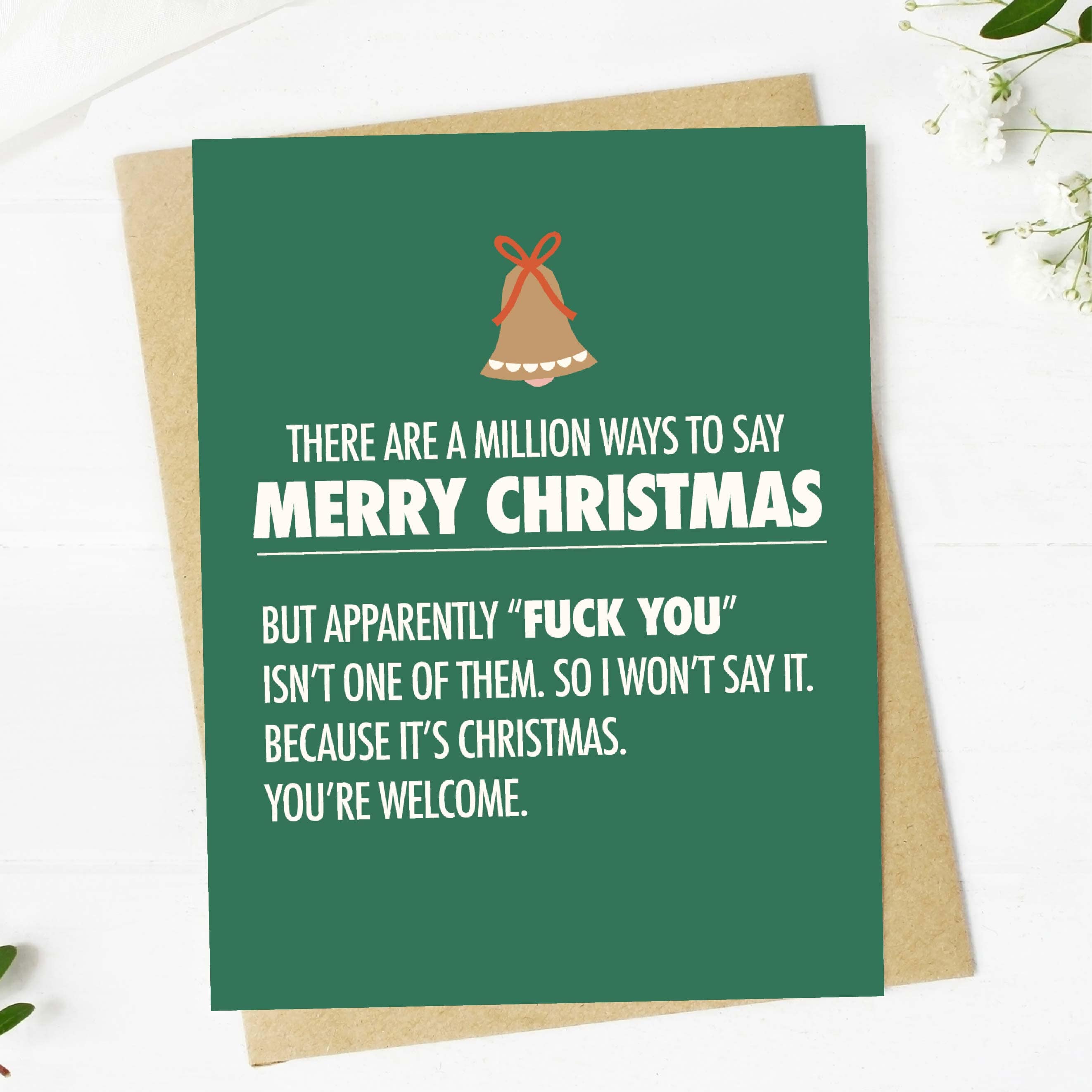  There Are A Million Ways To Say Merry Christmas Rude Christmas Card、mySite、elrpsem3k