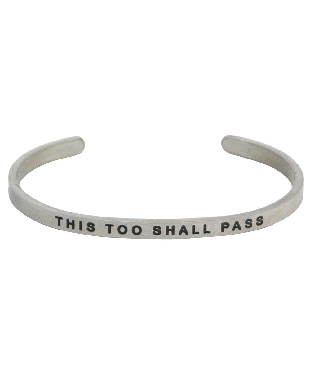 This Too Shall Pass Inspirational Cuff Bracelet、mySite、topwebapps