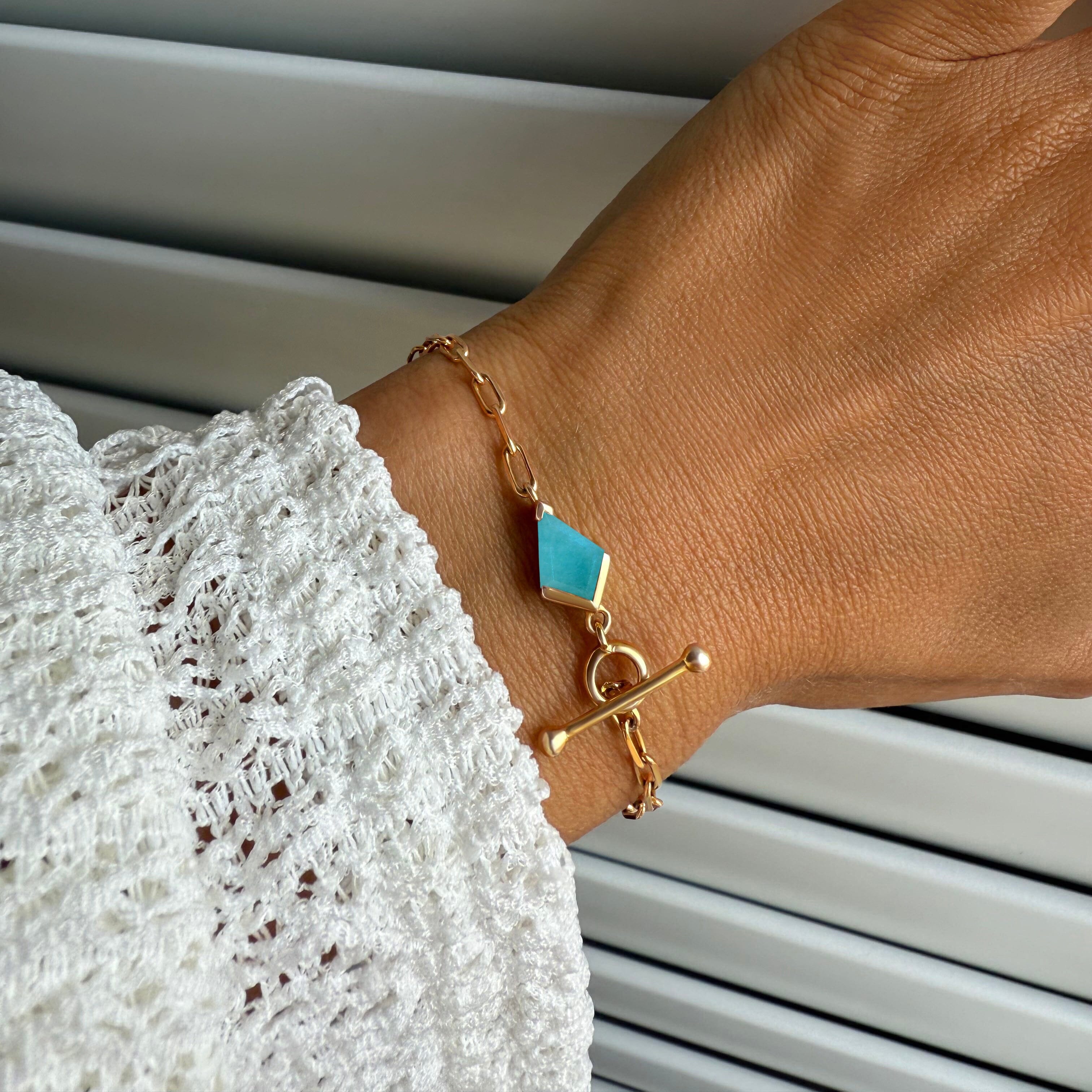 Amazonite Widelink Bracelet - Heroine T-Lock、mySite、hinf8tx79